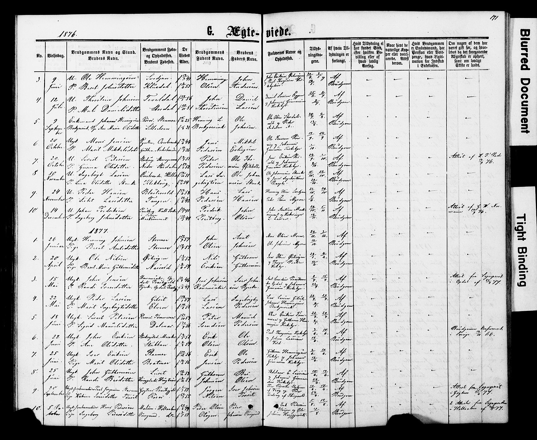 Ministerialprotokoller, klokkerbøker og fødselsregistre - Nord-Trøndelag, SAT/A-1458/706/L0049: Parish register (copy) no. 706C01, 1864-1895, p. 171