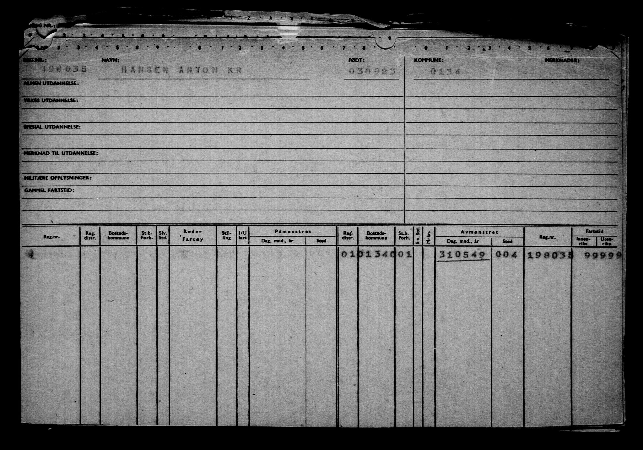Direktoratet for sjømenn, AV/RA-S-3545/G/Gb/L0222: Hovedkort, 1923, p. 503