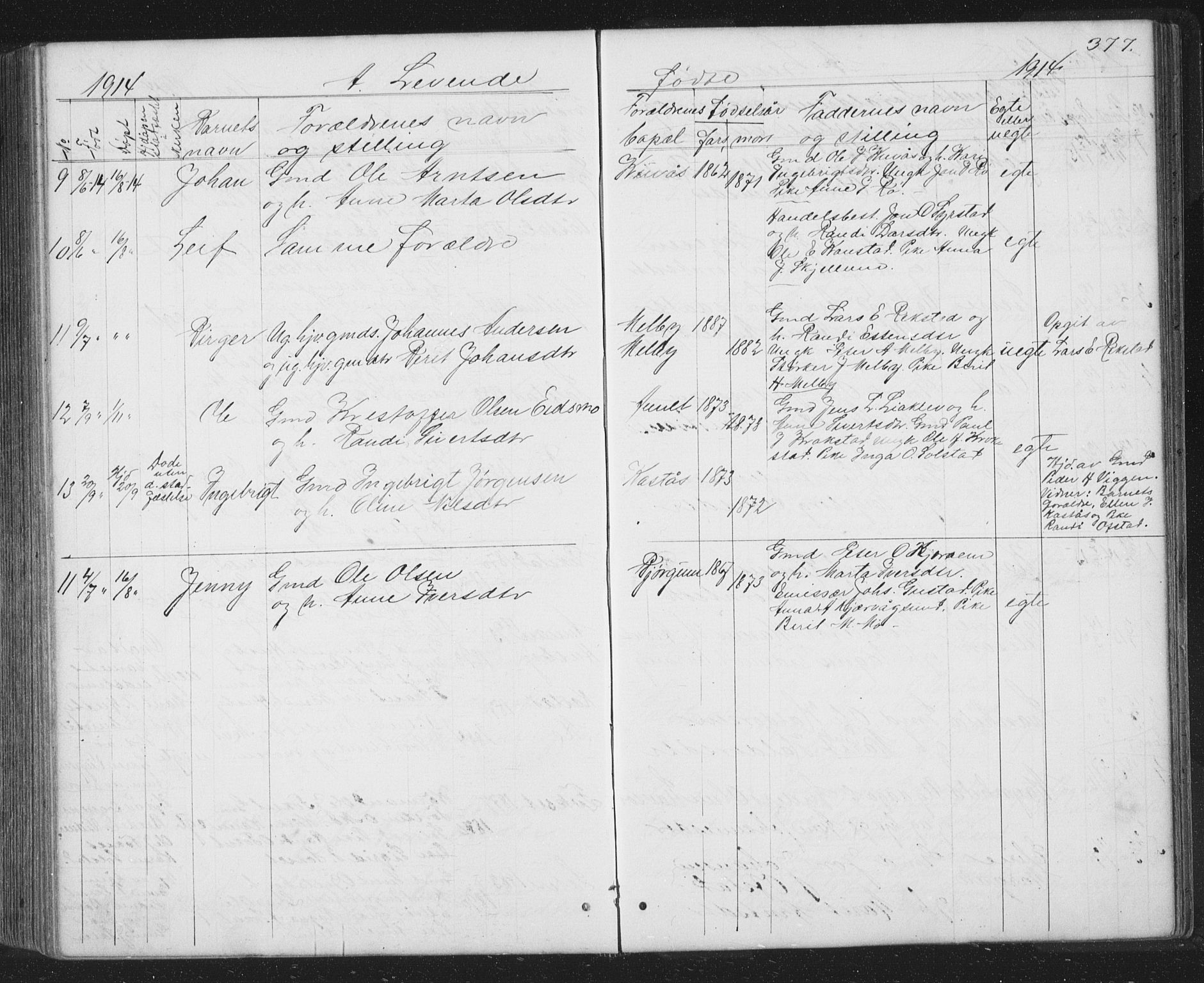 Ministerialprotokoller, klokkerbøker og fødselsregistre - Sør-Trøndelag, SAT/A-1456/667/L0798: Parish register (copy) no. 667C03, 1867-1929, p. 377