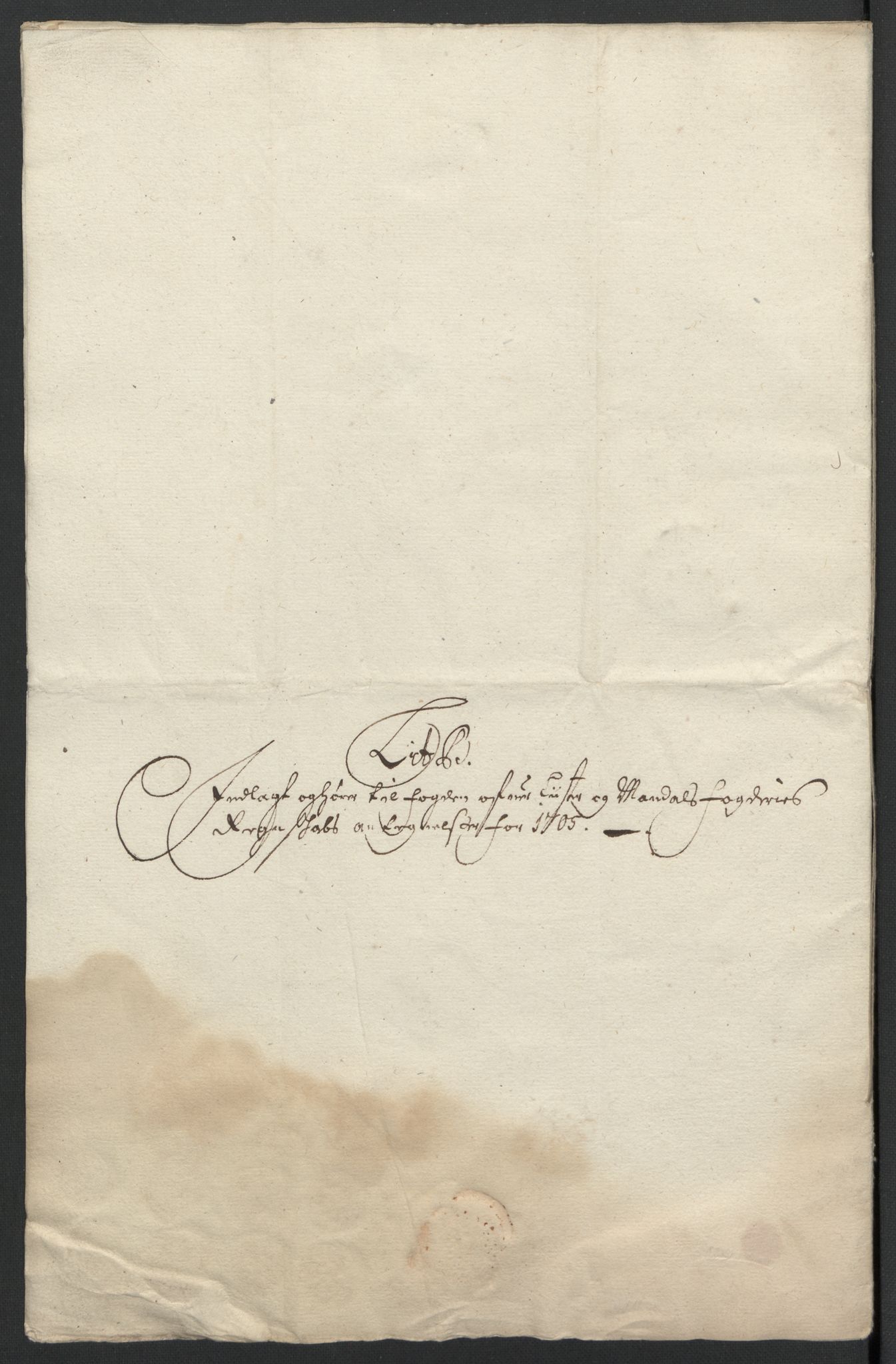 Rentekammeret inntil 1814, Reviderte regnskaper, Fogderegnskap, AV/RA-EA-4092/R43/L2551: Fogderegnskap Lista og Mandal, 1705-1709, p. 230