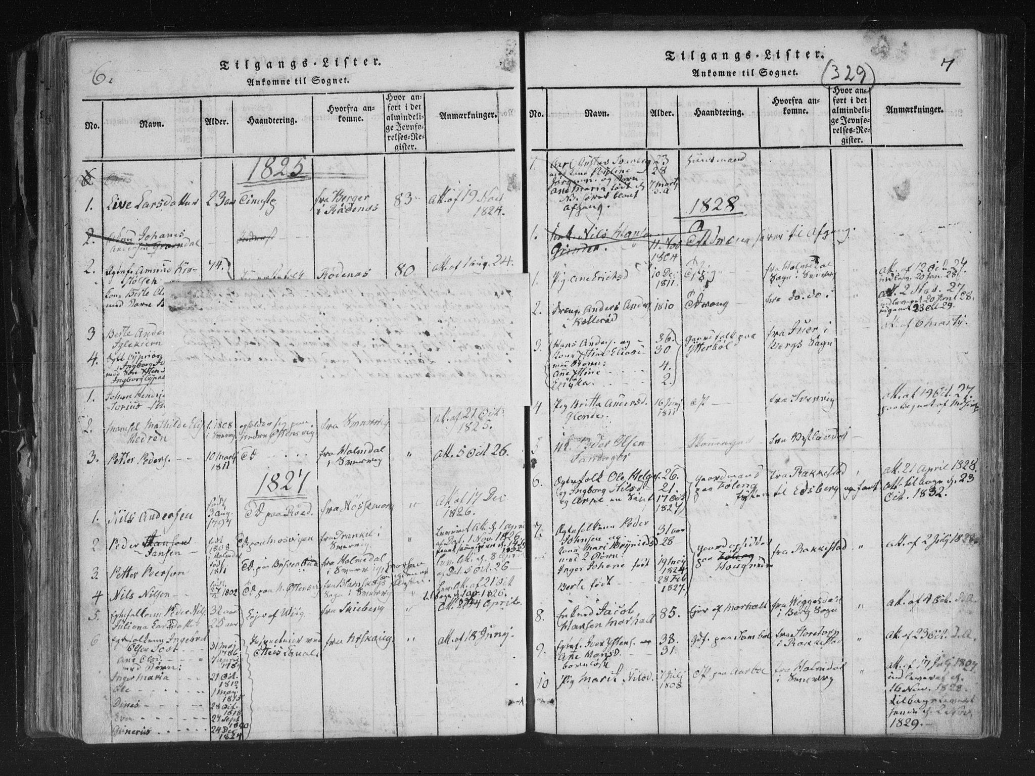 Aremark prestekontor Kirkebøker, AV/SAO-A-10899/F/Fc/L0001: Parish register (official) no. III 1, 1814-1834, p. 6-7