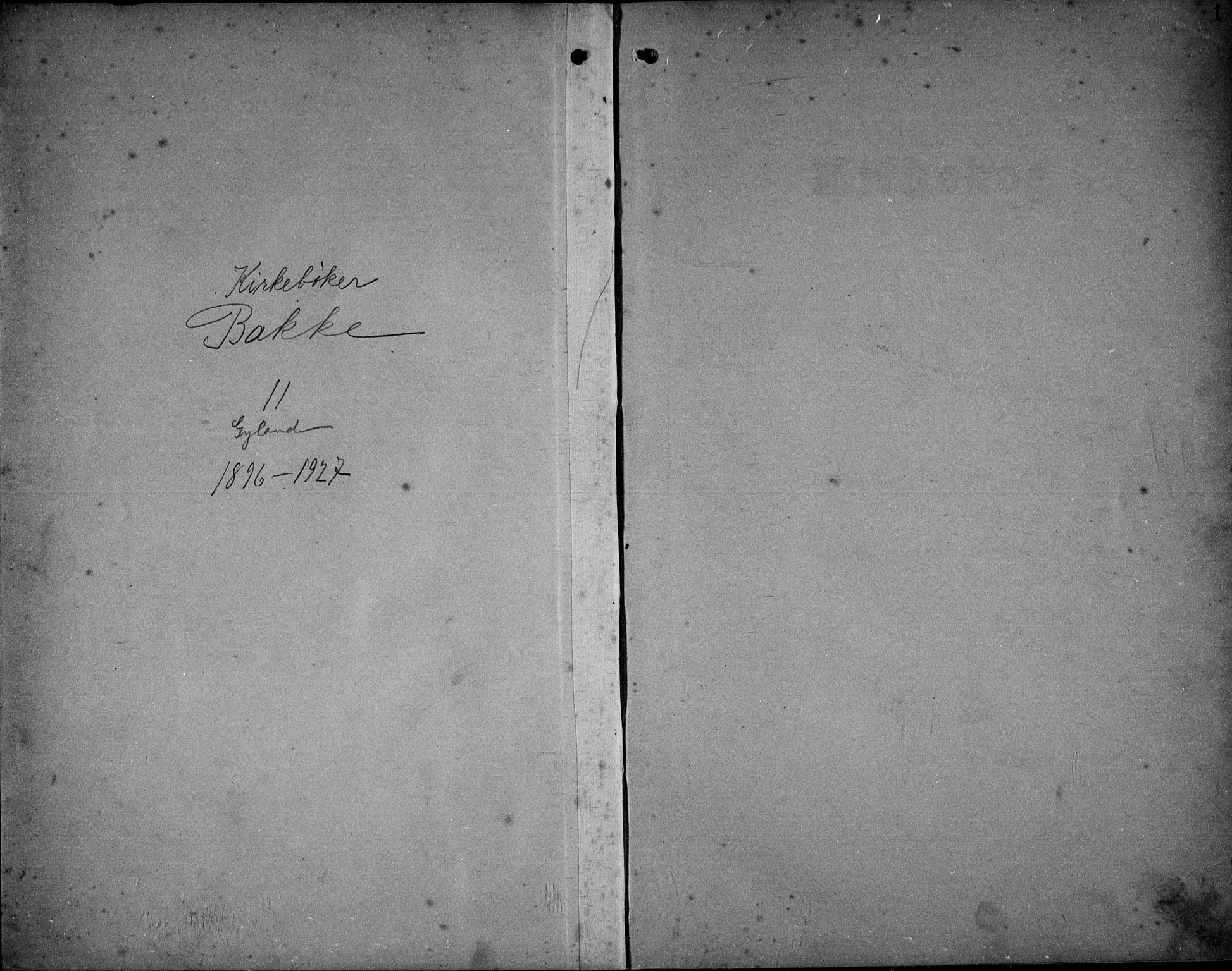 Bakke sokneprestkontor, AV/SAK-1111-0002/F/Fb/Fbb/L0004: Parish register (copy) no. B 4, 1896-1927, p. 1