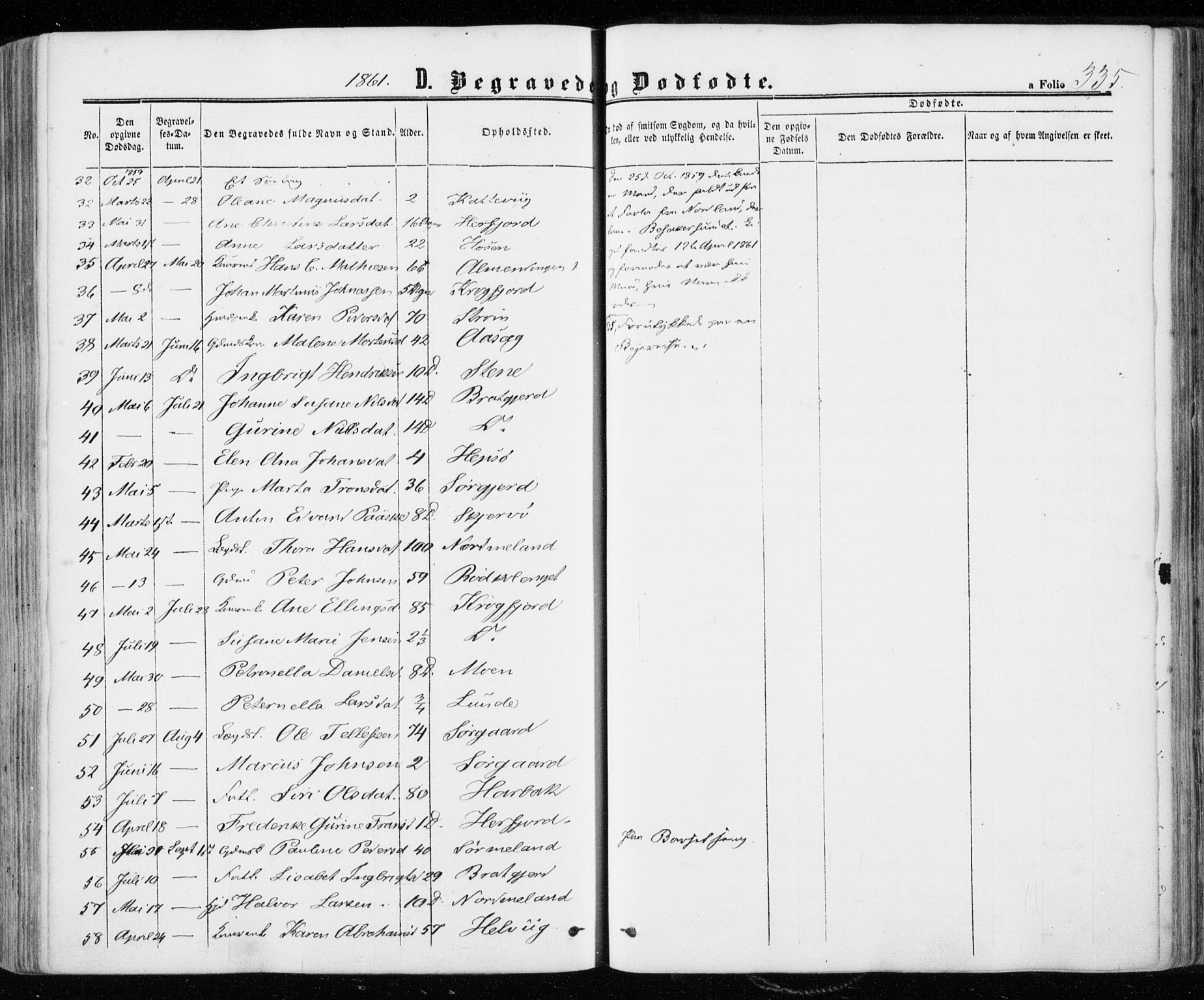Ministerialprotokoller, klokkerbøker og fødselsregistre - Sør-Trøndelag, SAT/A-1456/657/L0705: Parish register (official) no. 657A06, 1858-1867, p. 335