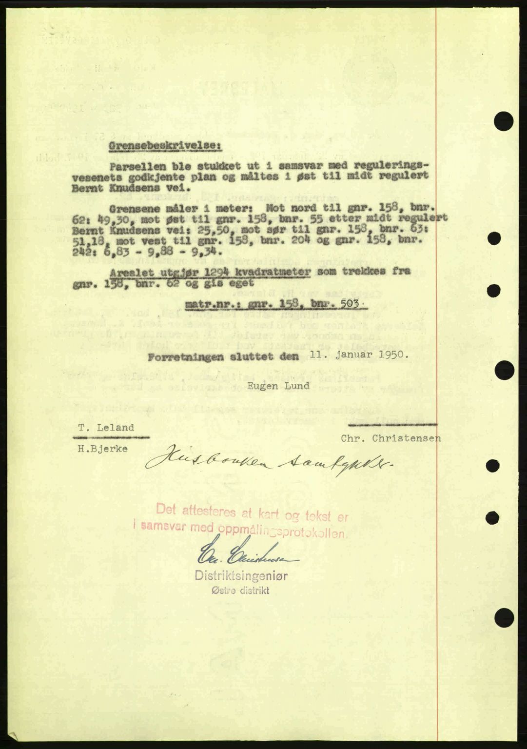 Oslo byskriverembete, AV/SAO-A-10227/G/Gb/Gbd/Gbda/L0017: Mortgage book no. A215, 1949-1950, Diary no: : 435/1950