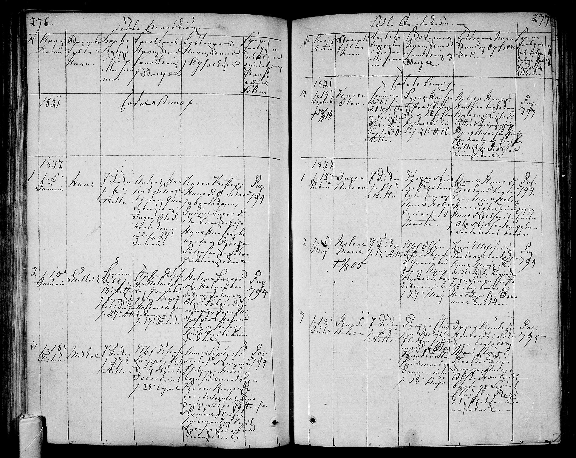 Andebu kirkebøker, SAKO/A-336/F/Fa/L0003: Parish register (official) no. 3 /3, 1815-1828, p. 276-277