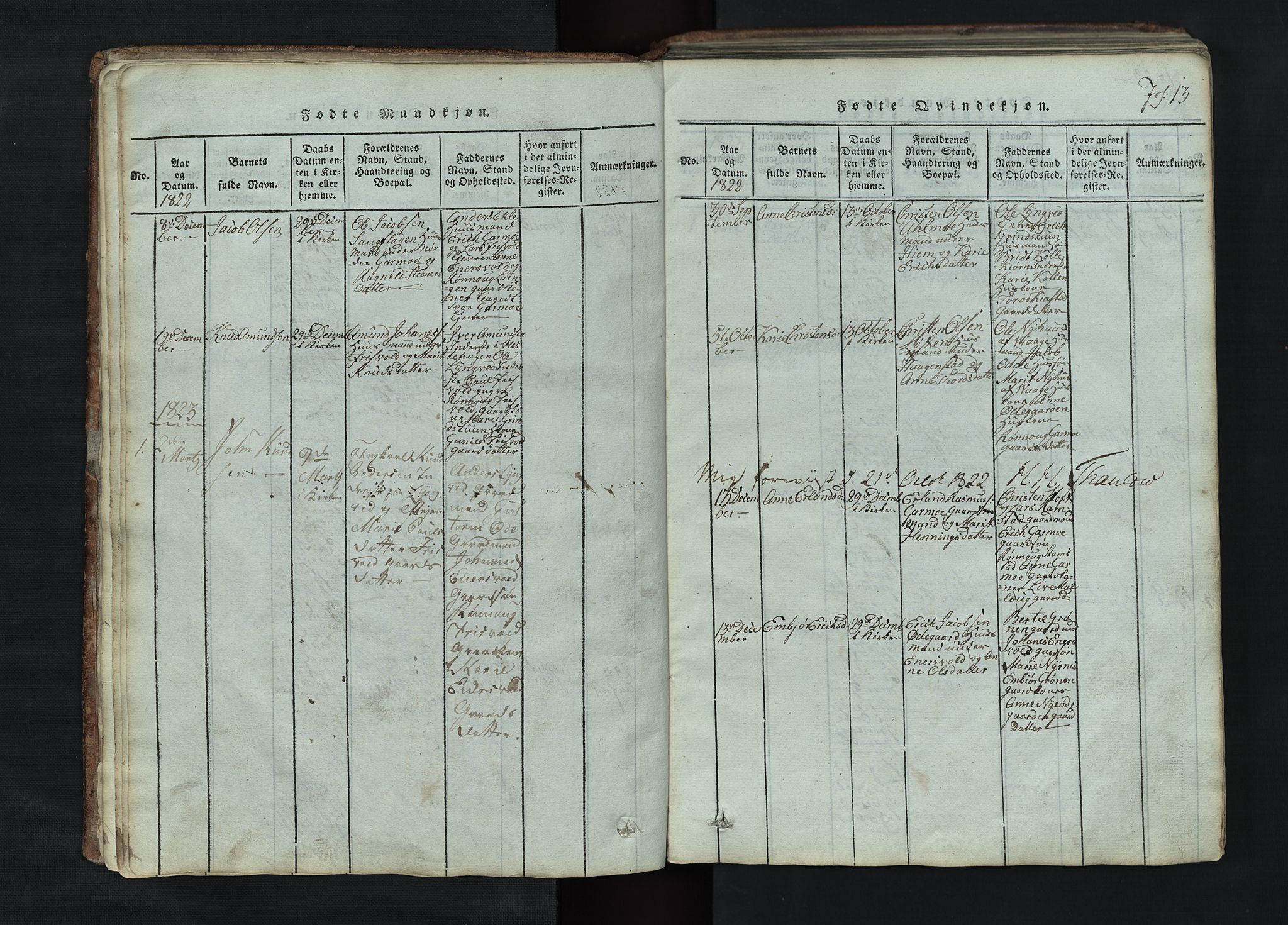Lom prestekontor, SAH/PREST-070/L/L0002: Parish register (copy) no. 2, 1815-1844, p. 13