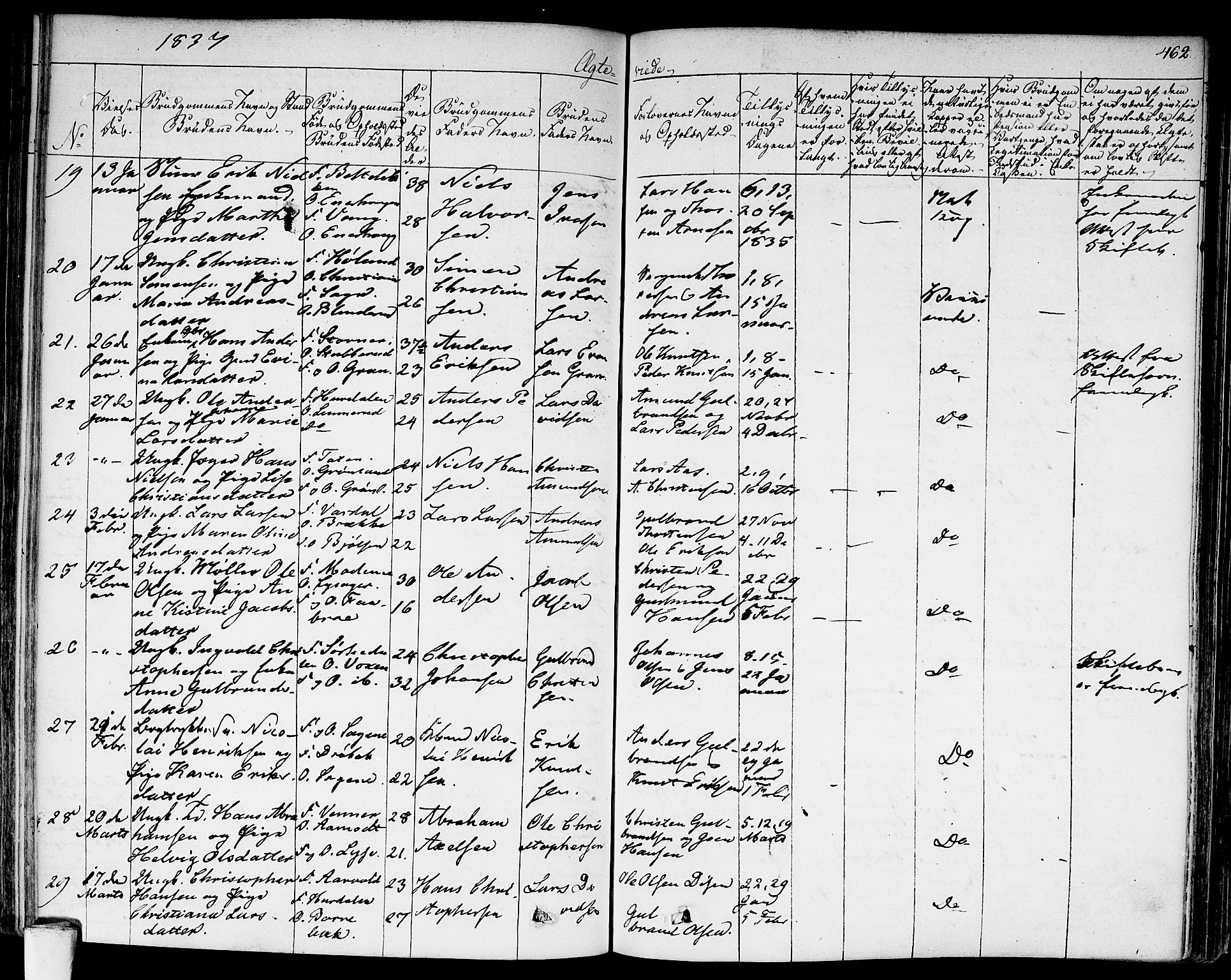 Aker prestekontor kirkebøker, SAO/A-10861/F/L0013: Parish register (official) no. 13, 1828-1837, p. 462