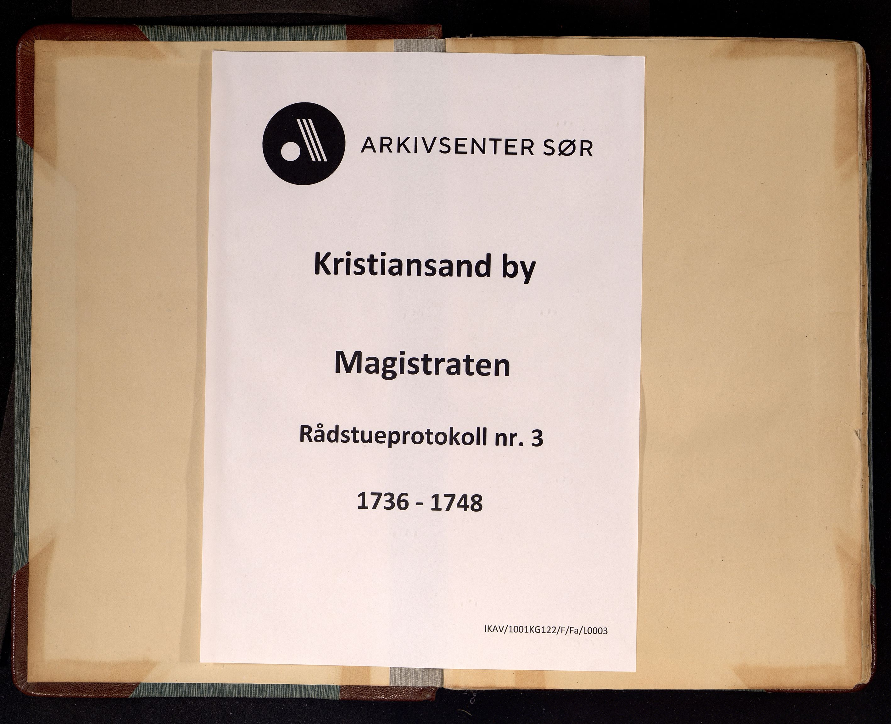 Kristiansand By - Magistraten, ARKSOR/1001KG122/F/Fa/L0003: Rådstueprotokoll nr.3, 1736-1748