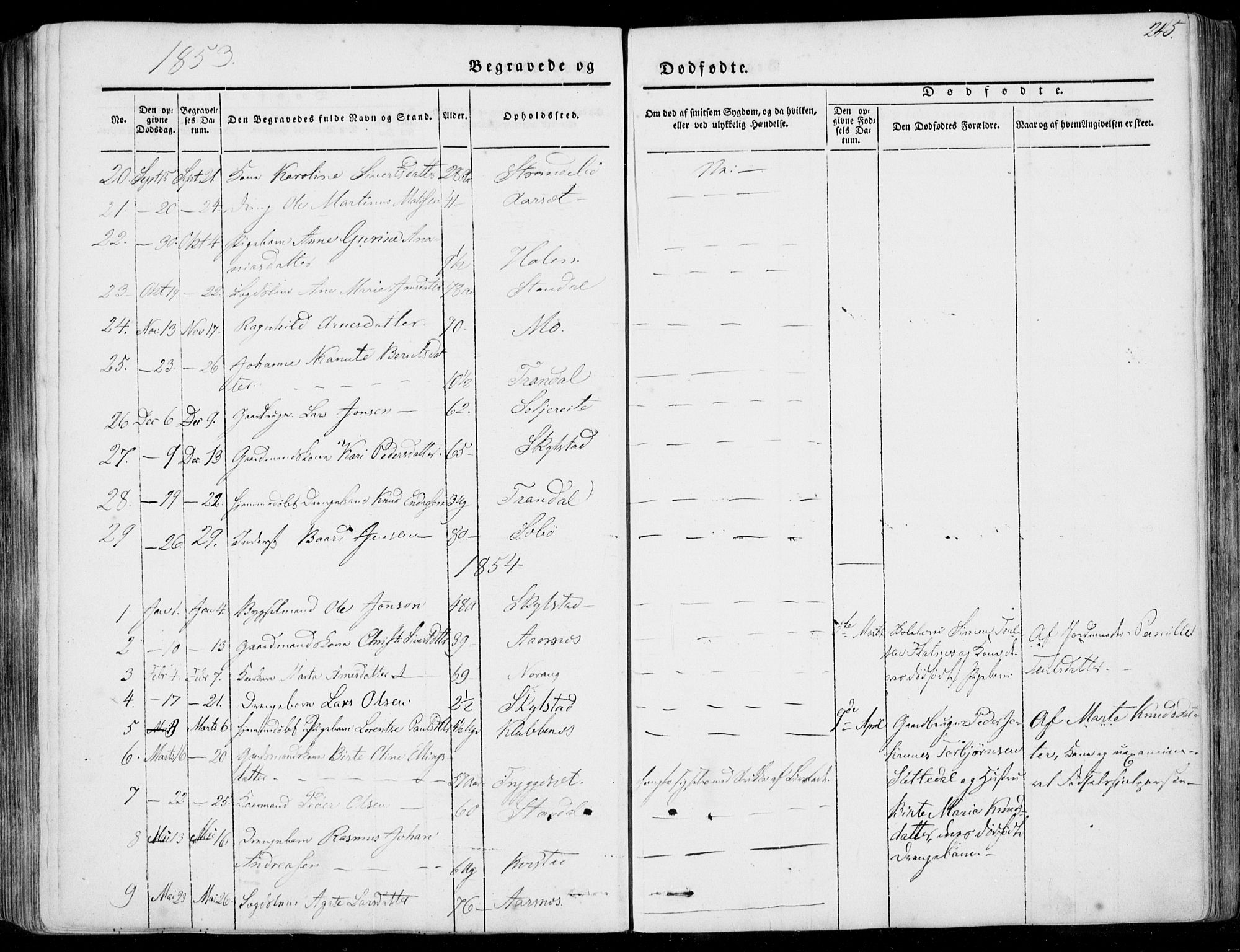 Ministerialprotokoller, klokkerbøker og fødselsregistre - Møre og Romsdal, AV/SAT-A-1454/515/L0209: Parish register (official) no. 515A05, 1847-1868, p. 245