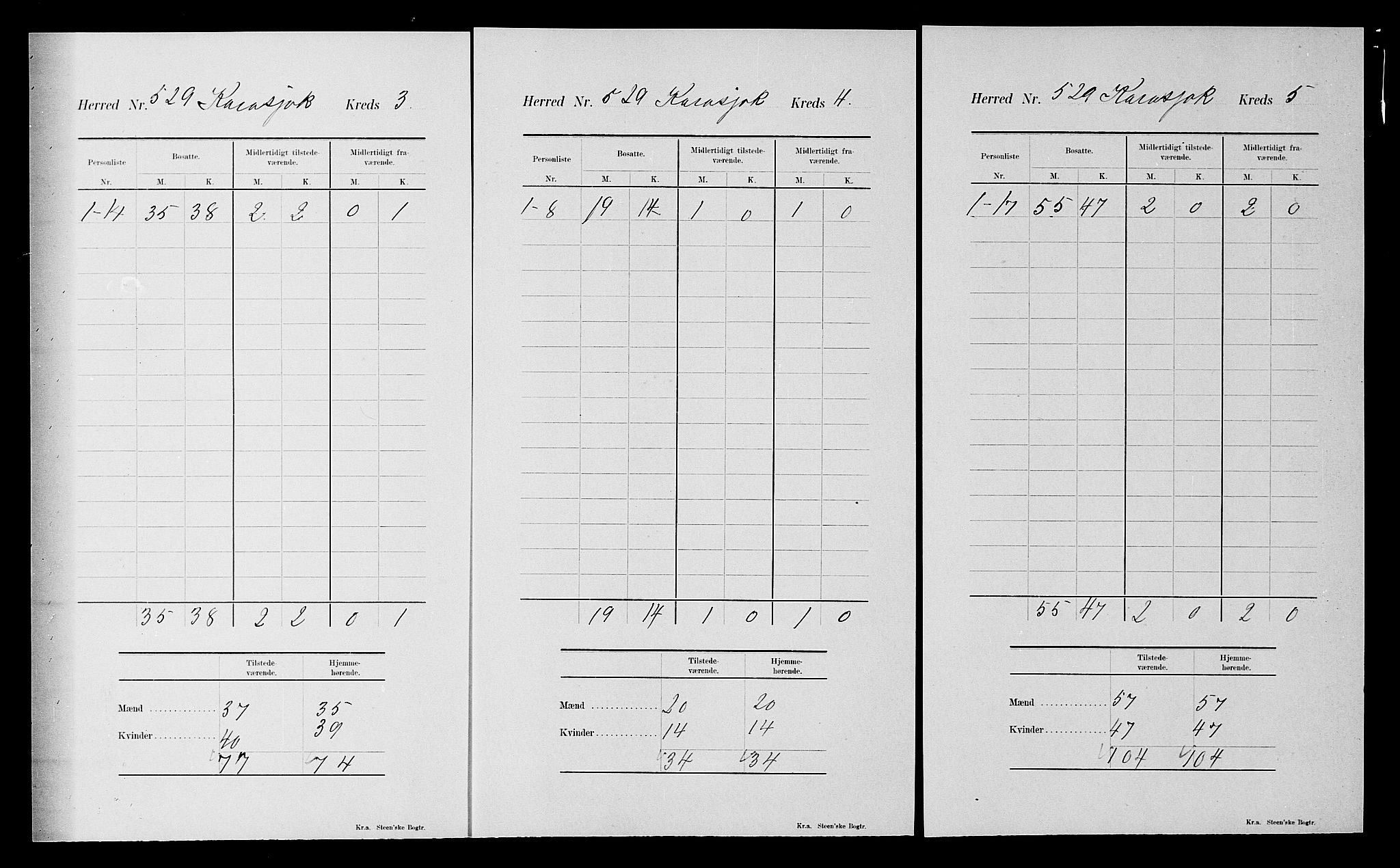 SATØ, 1900 census for Karasjok, 1900, p. 17