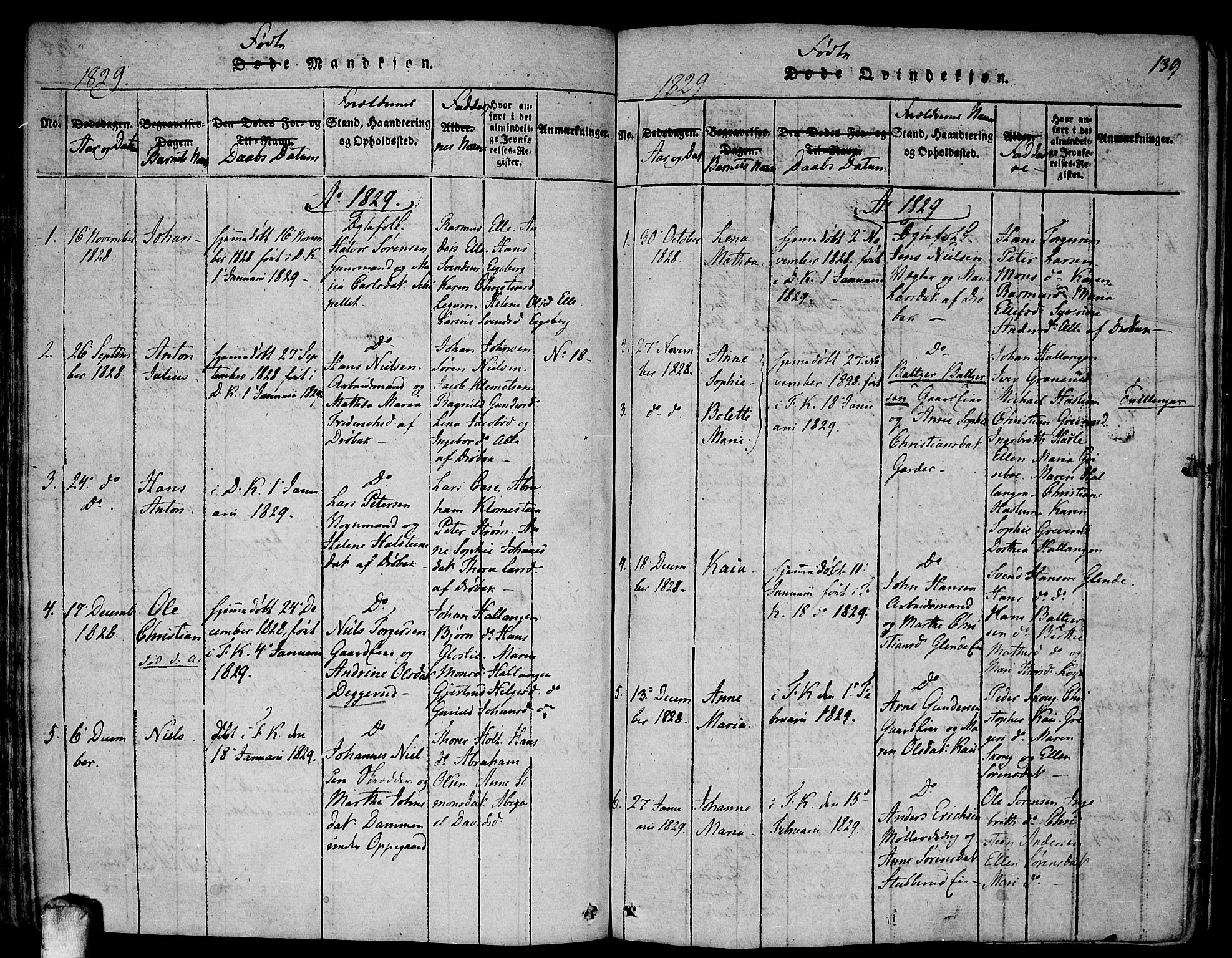 Drøbak prestekontor Kirkebøker, AV/SAO-A-10142a/F/Fa/L0001: Parish register (official) no. I 1, 1816-1842, p. 139