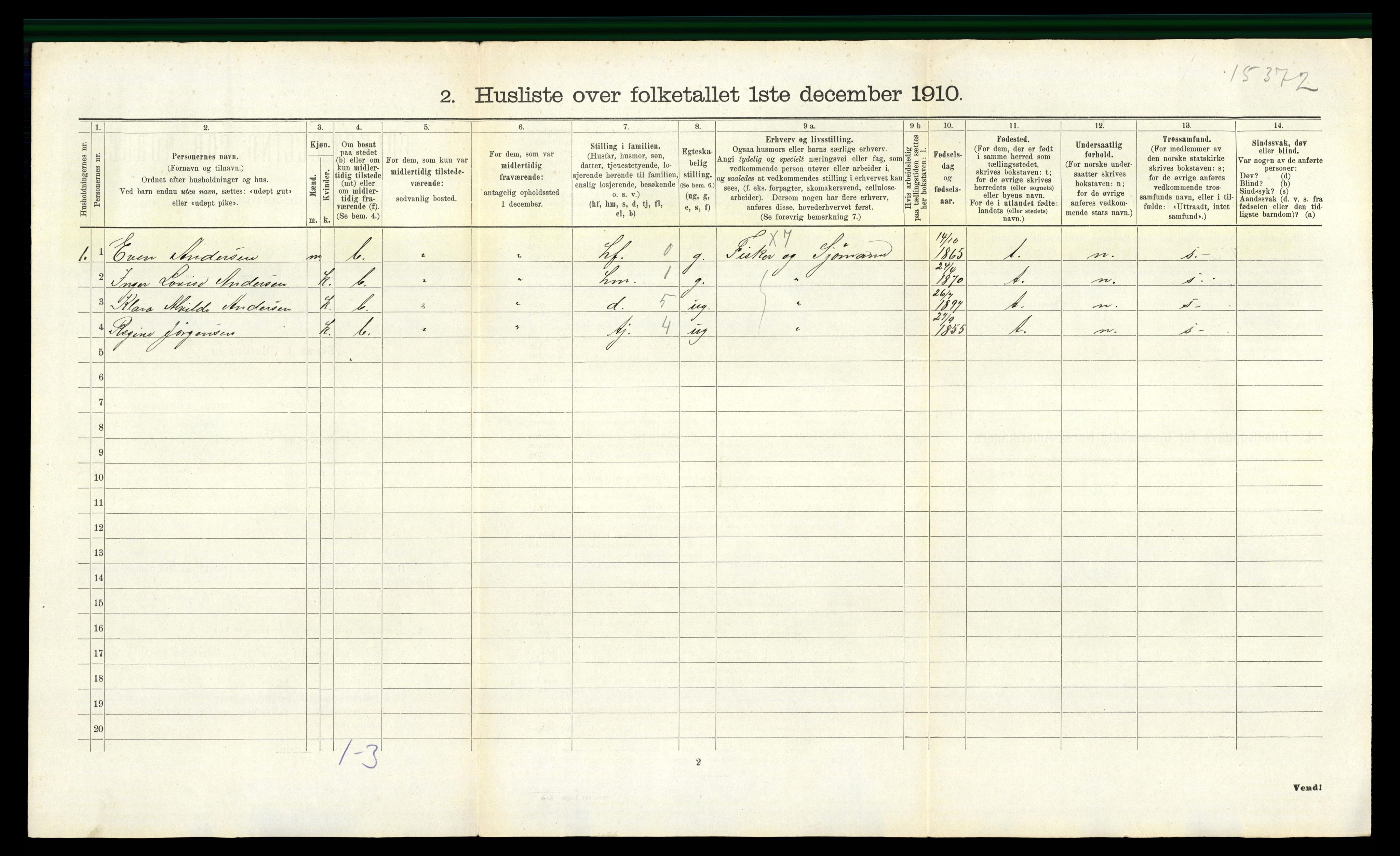 RA, 1910 census for Nøtterøy, 1910, p. 2395