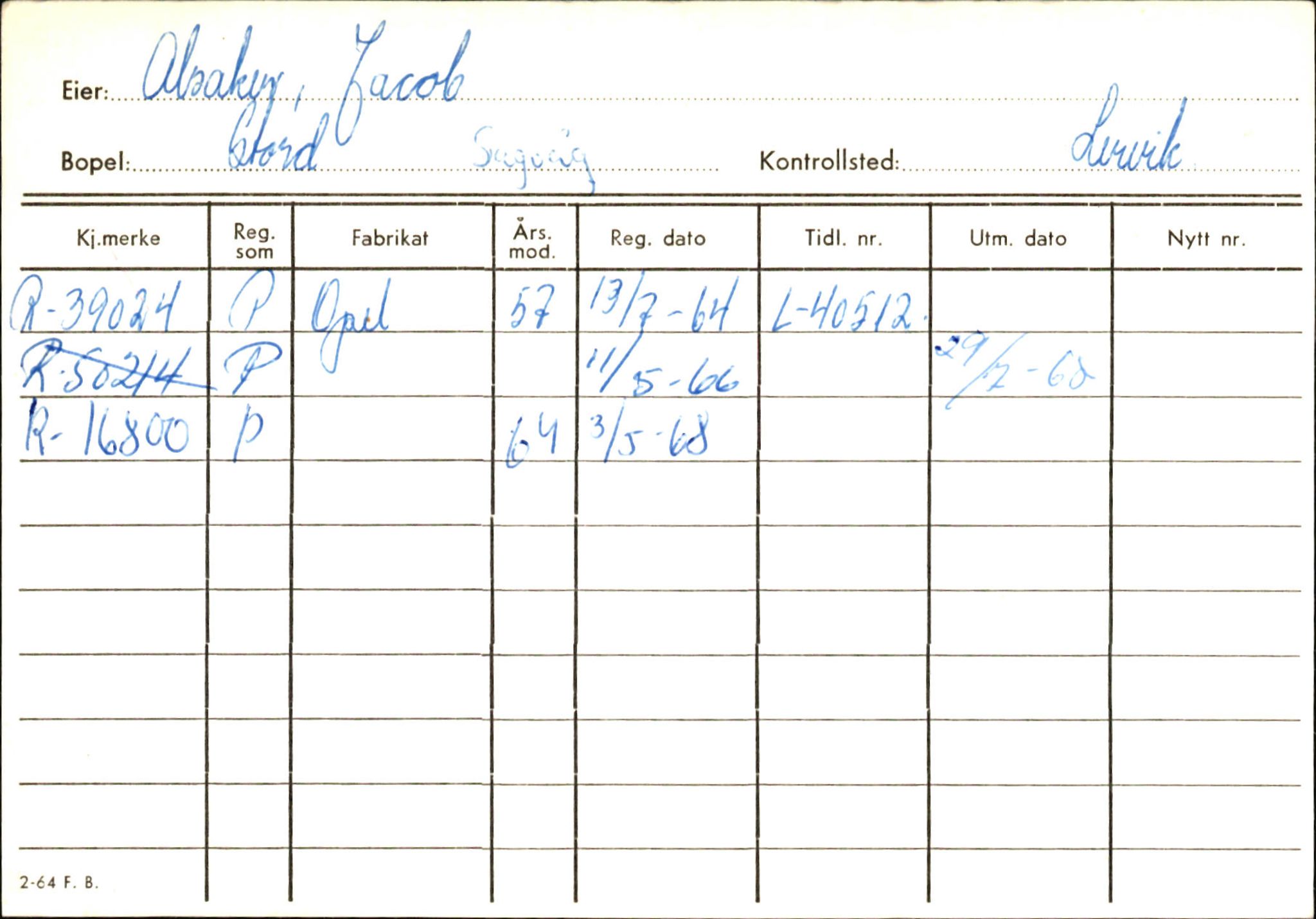 Statens vegvesen, Hordaland vegkontor, AV/SAB-A-5201/2/Ha/L0001: R-eierkort A, 1920-1971, p. 585