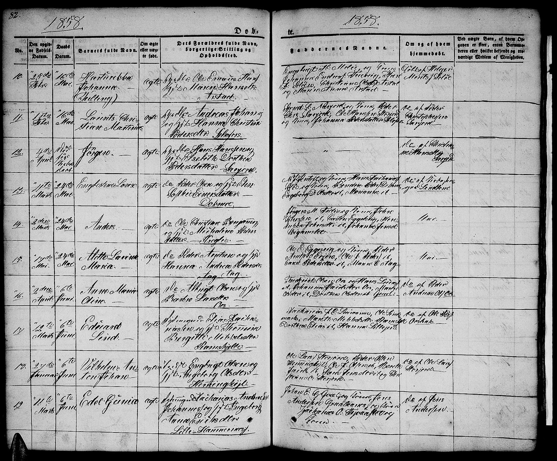 Ministerialprotokoller, klokkerbøker og fødselsregistre - Nordland, AV/SAT-A-1459/846/L0652: Parish register (copy) no. 846C02, 1841-1871, p. 82