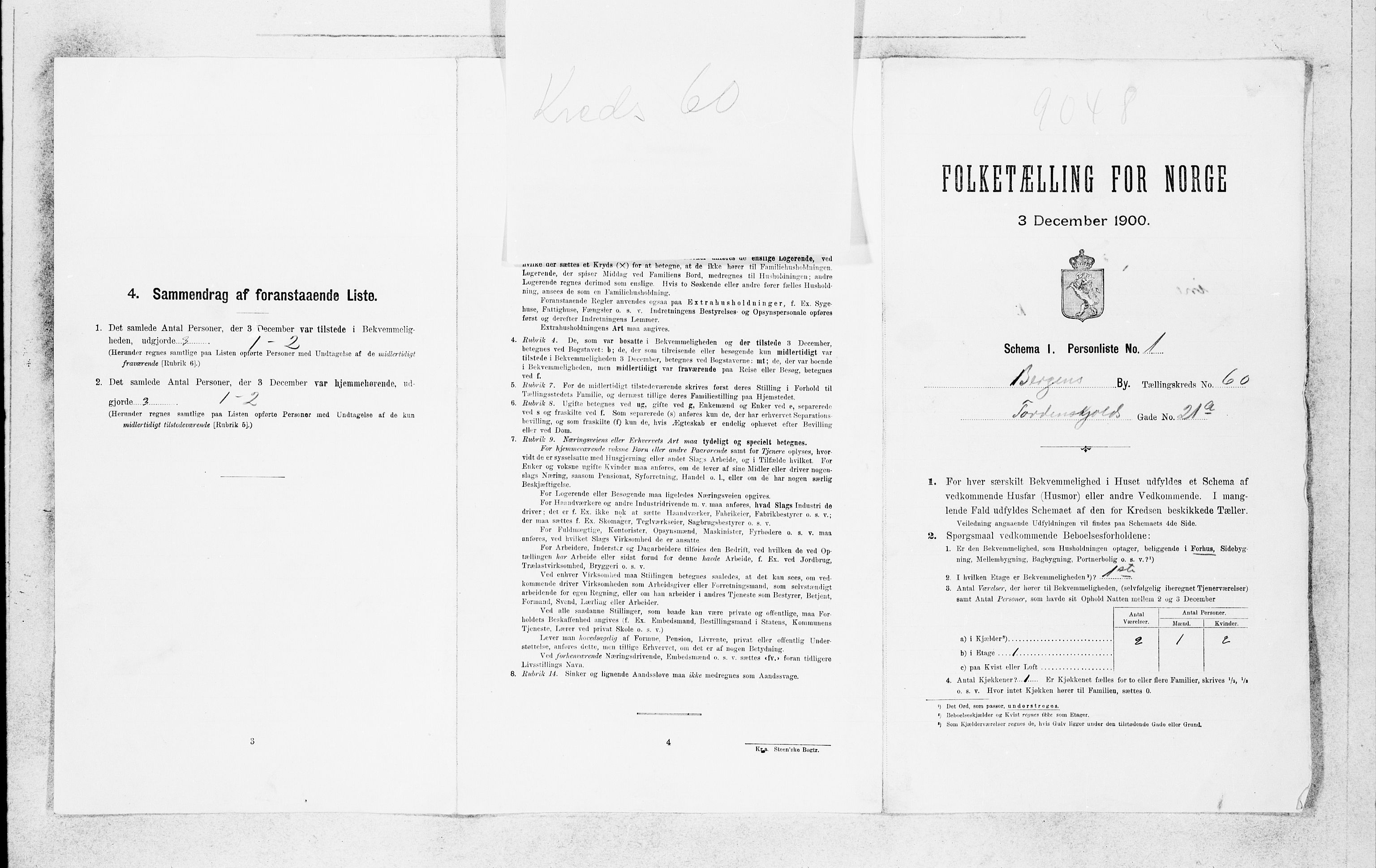 SAB, 1900 census for Bergen, 1900, p. 12431