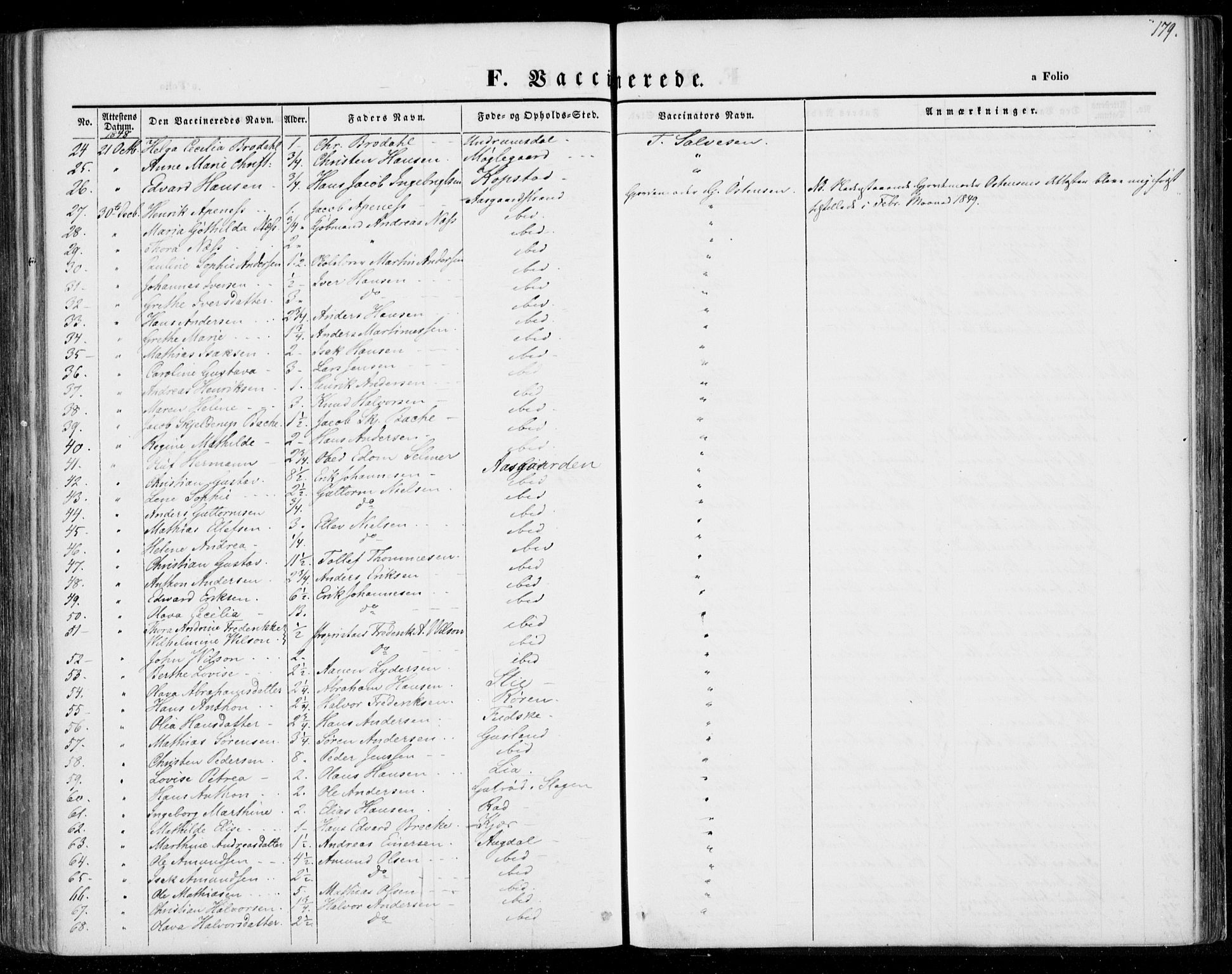 Borre kirkebøker, AV/SAKO-A-338/F/Fa/L0005: Parish register (official) no. I 5, 1845-1851, p. 179