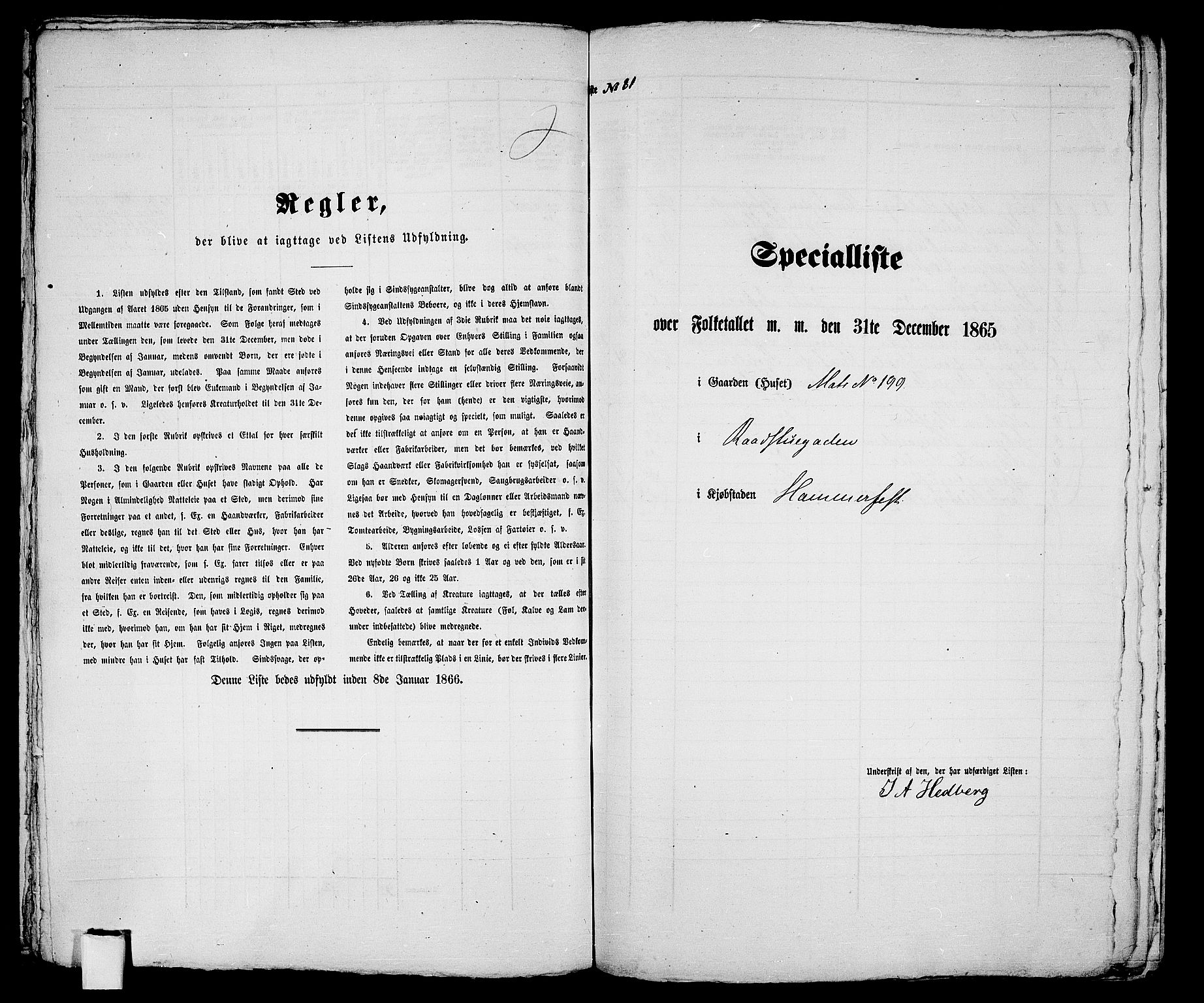 RA, 1865 census for Hammerfest/Hammerfest, 1865, p. 169