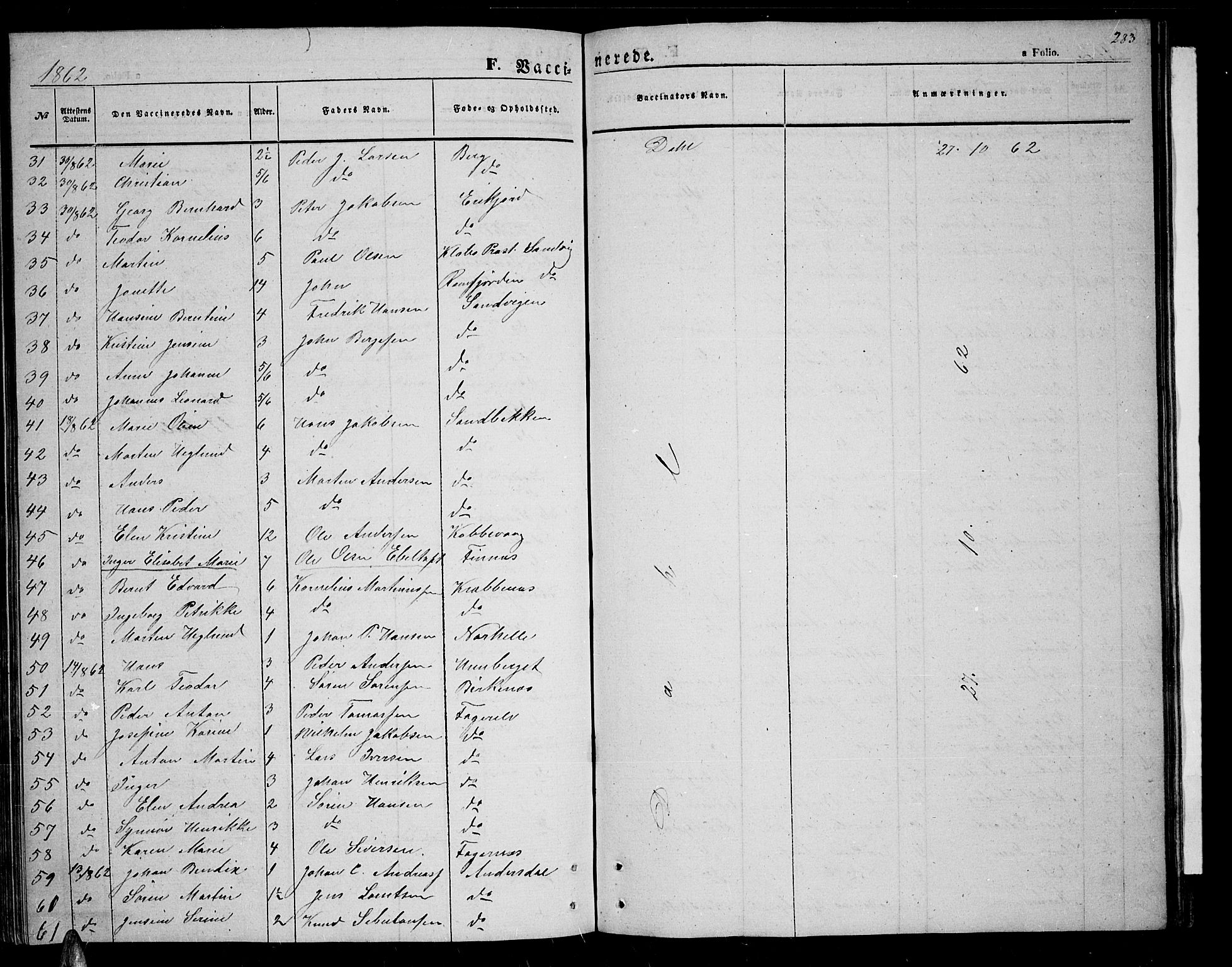 Tromsøysund sokneprestkontor, AV/SATØ-S-1304/G/Gb/L0001klokker: Parish register (copy) no. 1, 1857-1869, p. 283