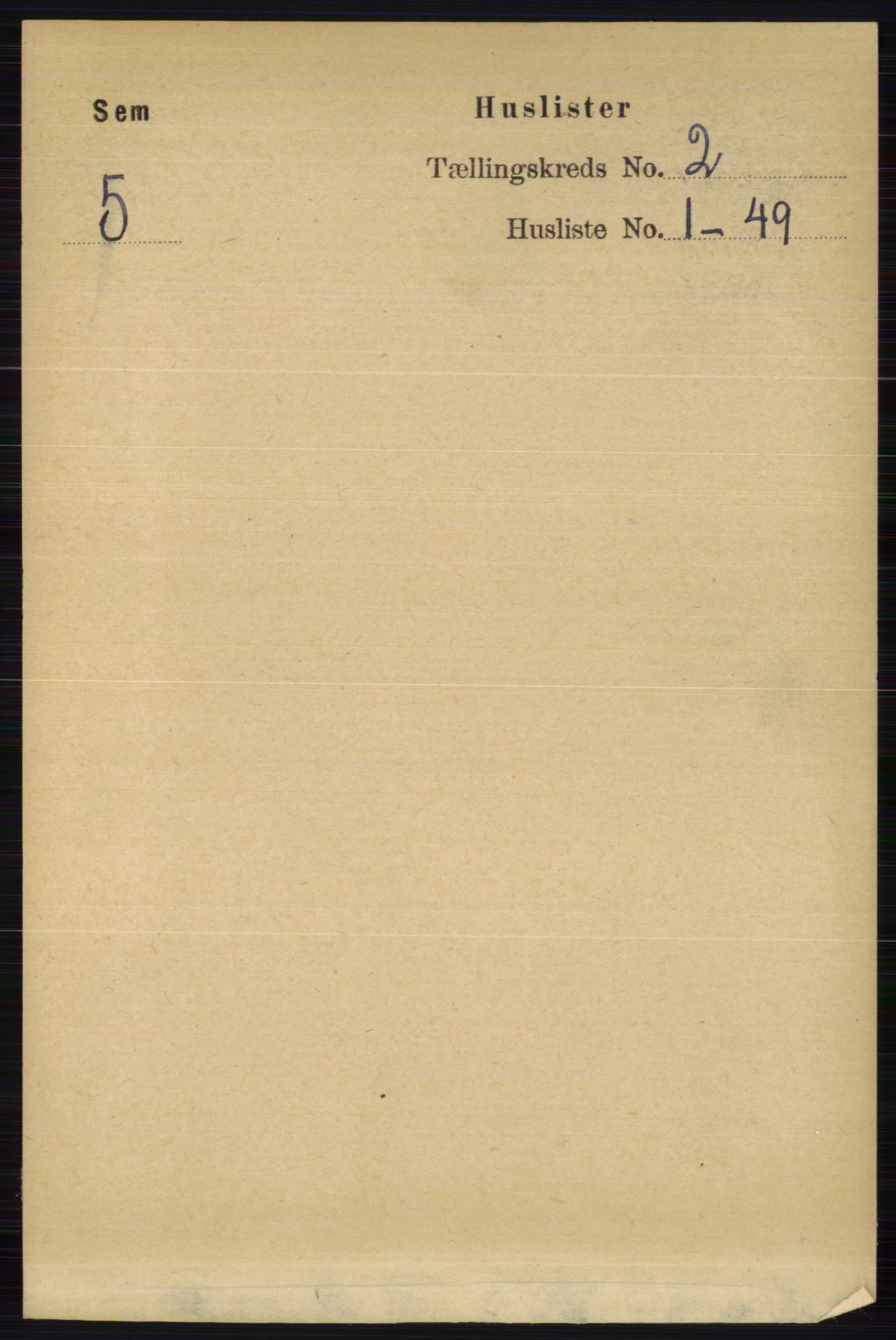 RA, 1891 census for 0721 Sem, 1891, p. 587