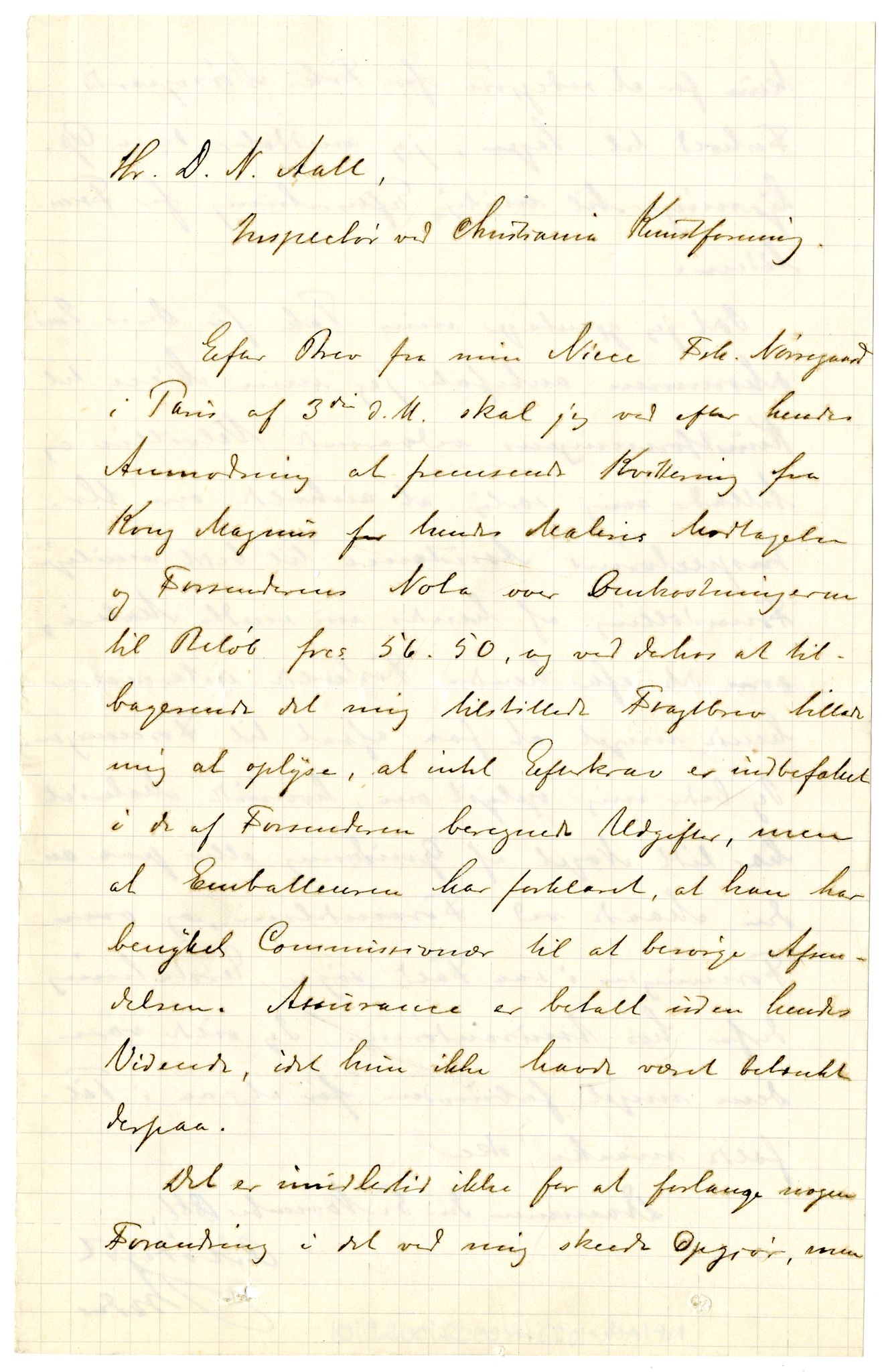 Diderik Maria Aalls brevsamling, NF/Ark-1023/F/L0002: D.M. Aalls brevsamling. B - C, 1799-1889, p. 154