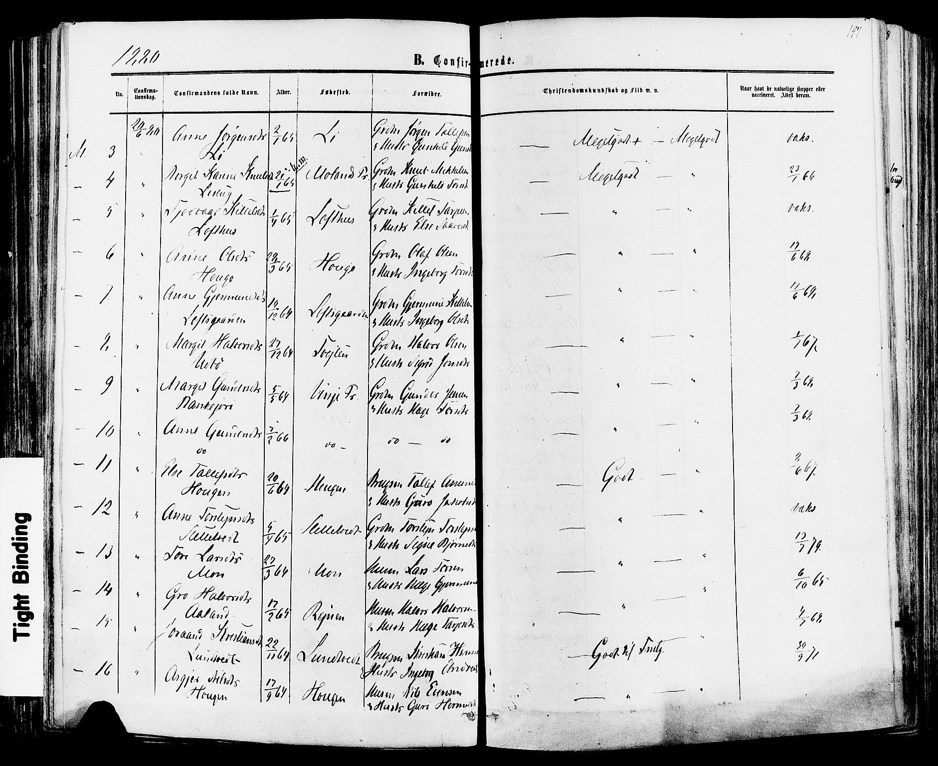 Mo kirkebøker, SAKO/A-286/F/Fa/L0006: Parish register (official) no. I 6, 1865-1885, p. 147
