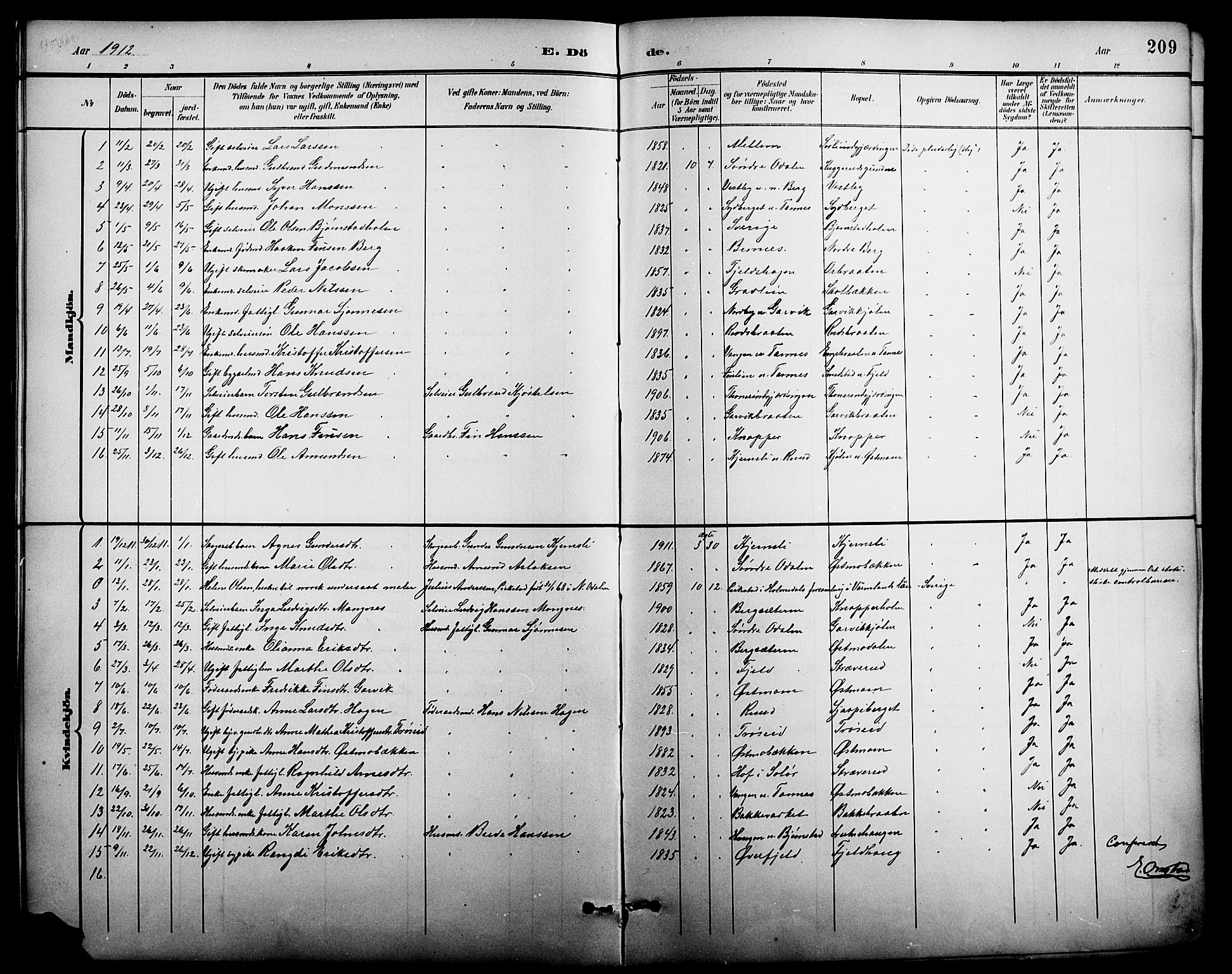 Nord-Odal prestekontor, AV/SAH-PREST-032/H/Ha/Hab/L0002: Parish register (copy) no. 2, 1895-1921, p. 209