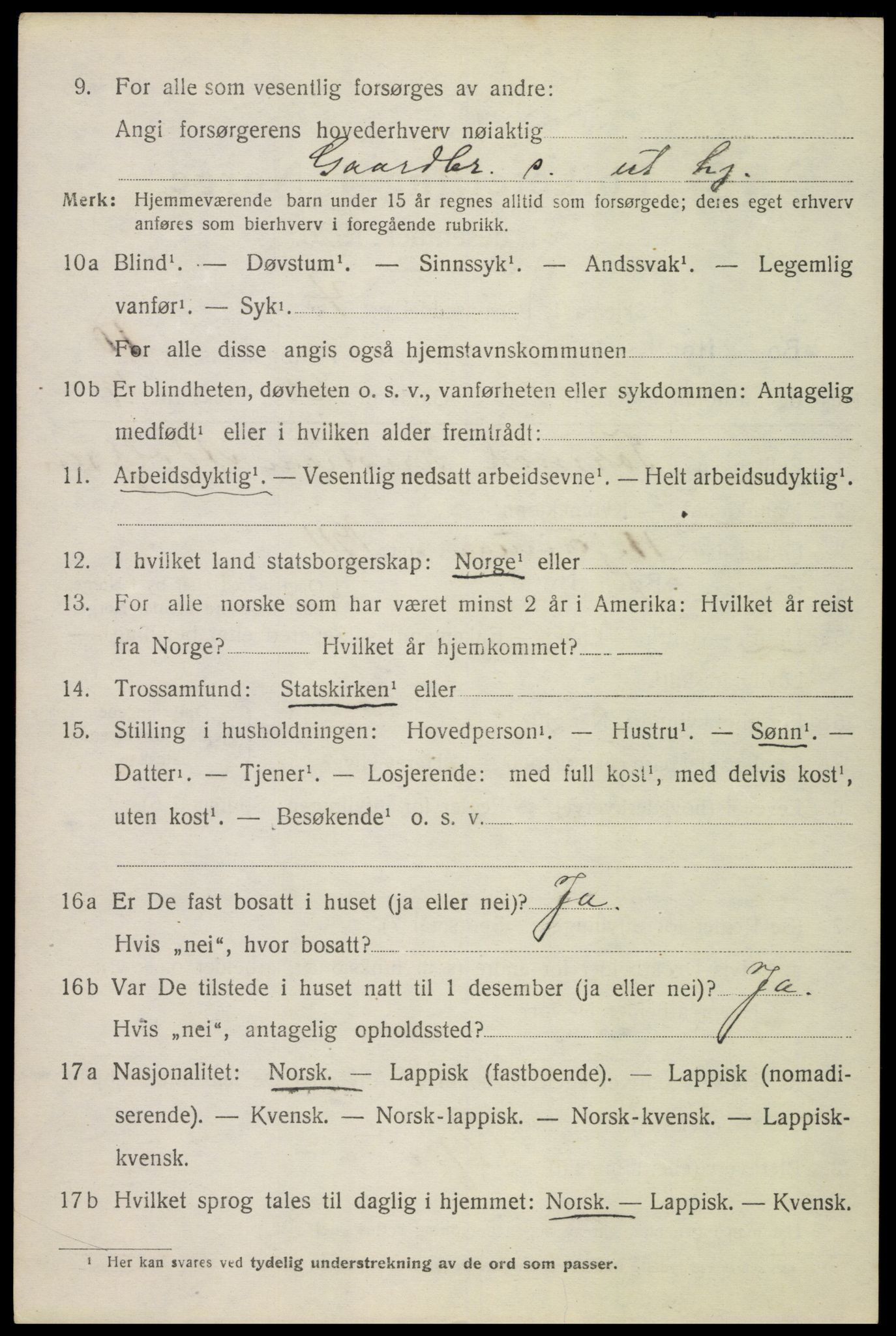 SAT, 1920 census for Bø, 1920, p. 8771