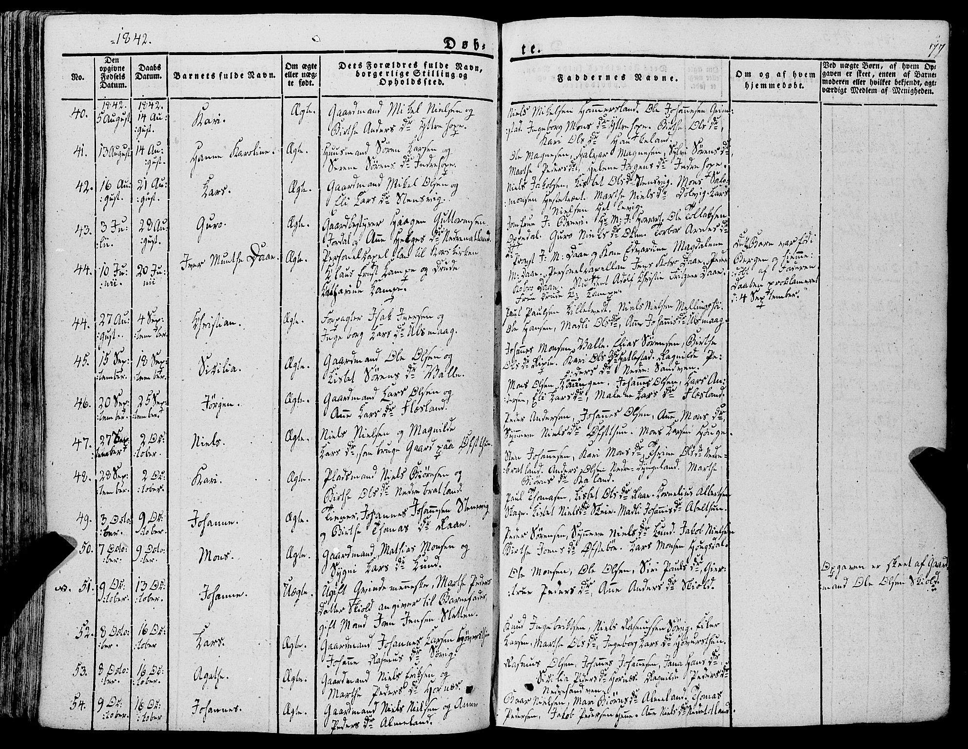 Fana Sokneprestembete, AV/SAB-A-75101/H/Haa/Haaa/L0008: Parish register (official) no. A 8, 1829-1851, p. 77