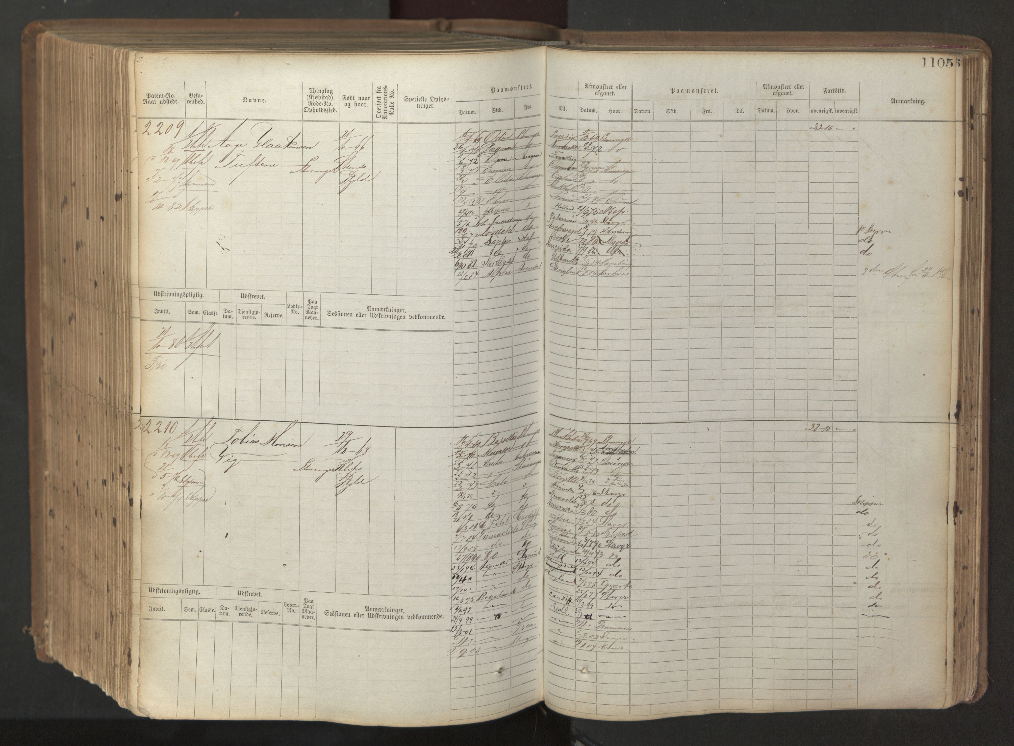 Stavanger sjømannskontor, AV/SAST-A-102006/F/Fb/Fbb/L0017: Sjøfartshovedrulle patnentnr. 1203-2402 (dublett), 1869, p. 508
