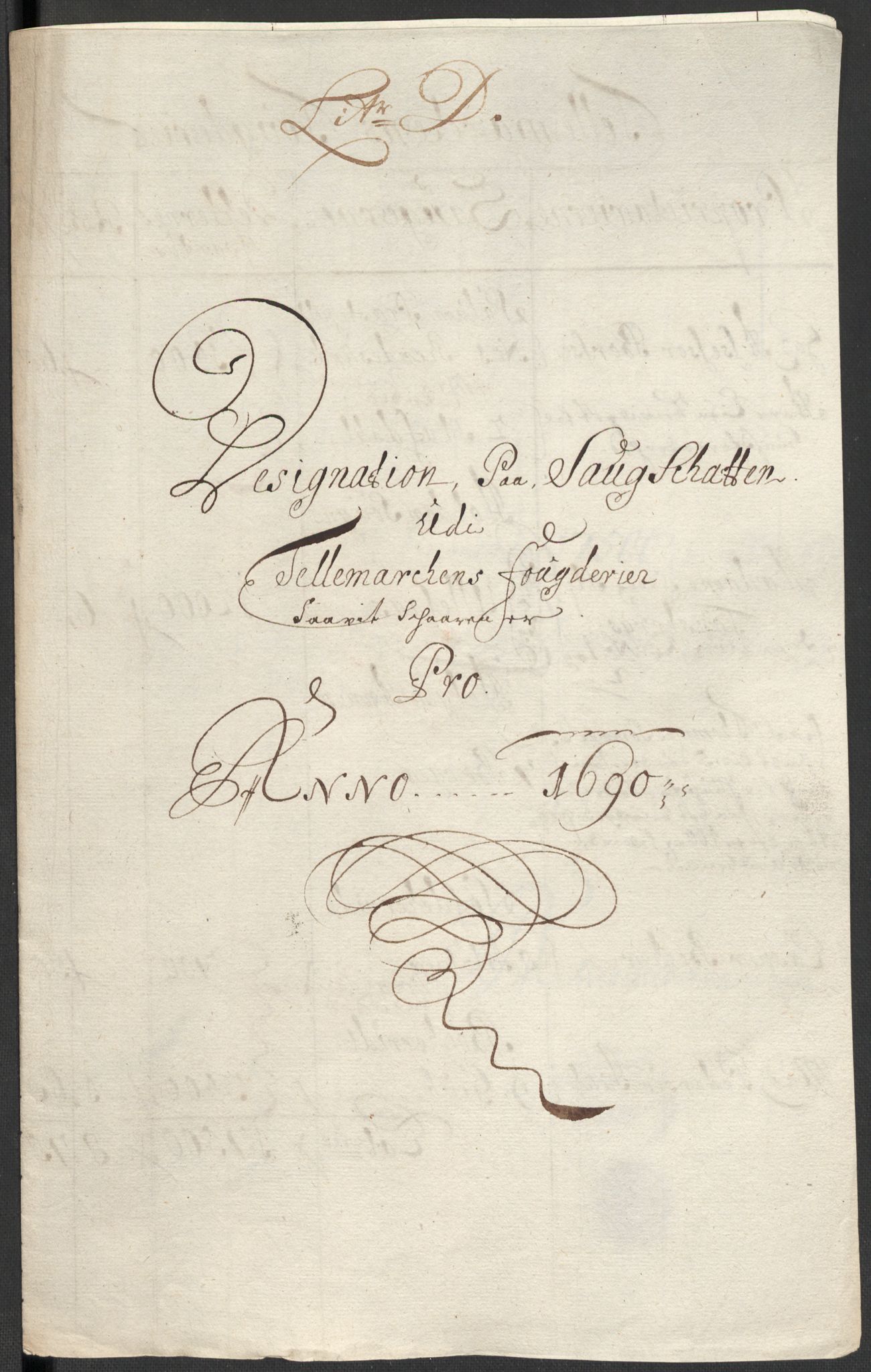 Rentekammeret inntil 1814, Reviderte regnskaper, Fogderegnskap, RA/EA-4092/R35/L2089: Fogderegnskap Øvre og Nedre Telemark, 1690-1692, p. 65