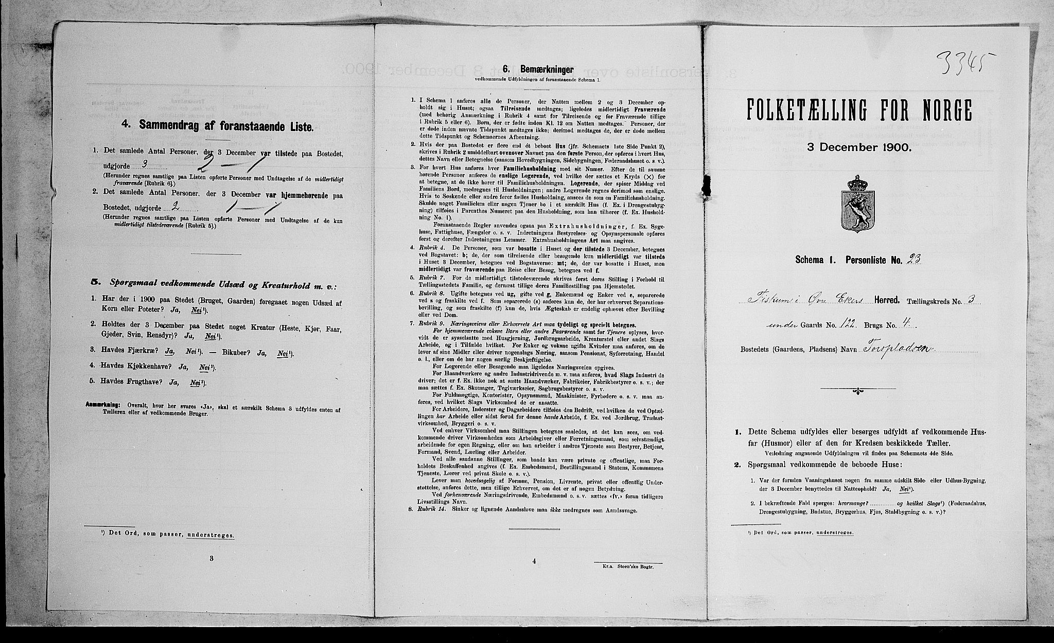 RA, 1900 census for Øvre Eiker, 1900, p. 2562