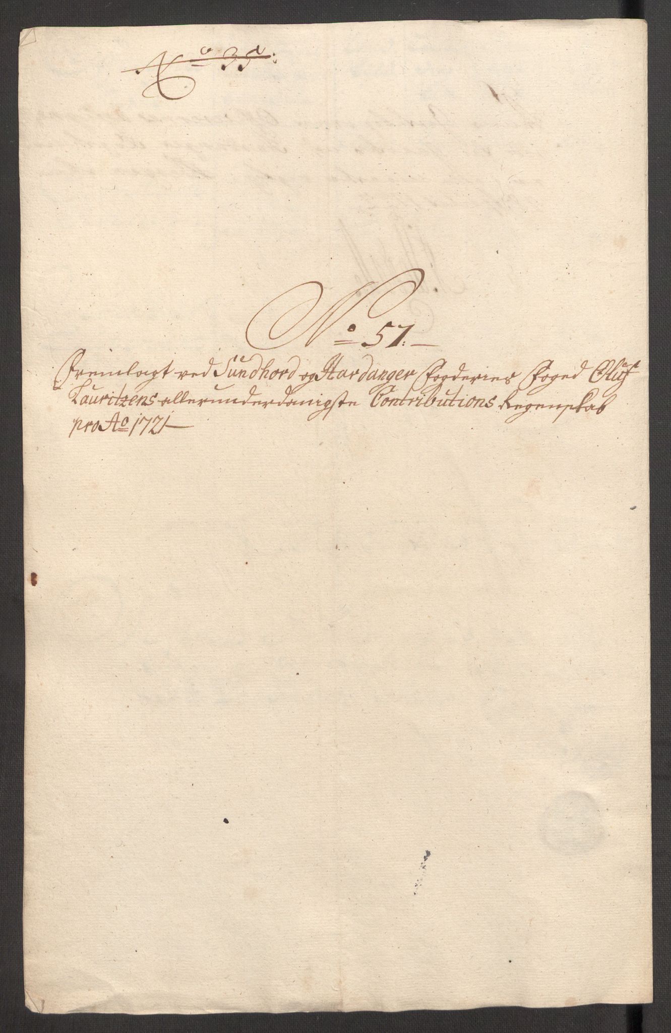 Rentekammeret inntil 1814, Reviderte regnskaper, Fogderegnskap, RA/EA-4092/R48/L3000: Fogderegnskap Sunnhordland og Hardanger, 1721, p. 331