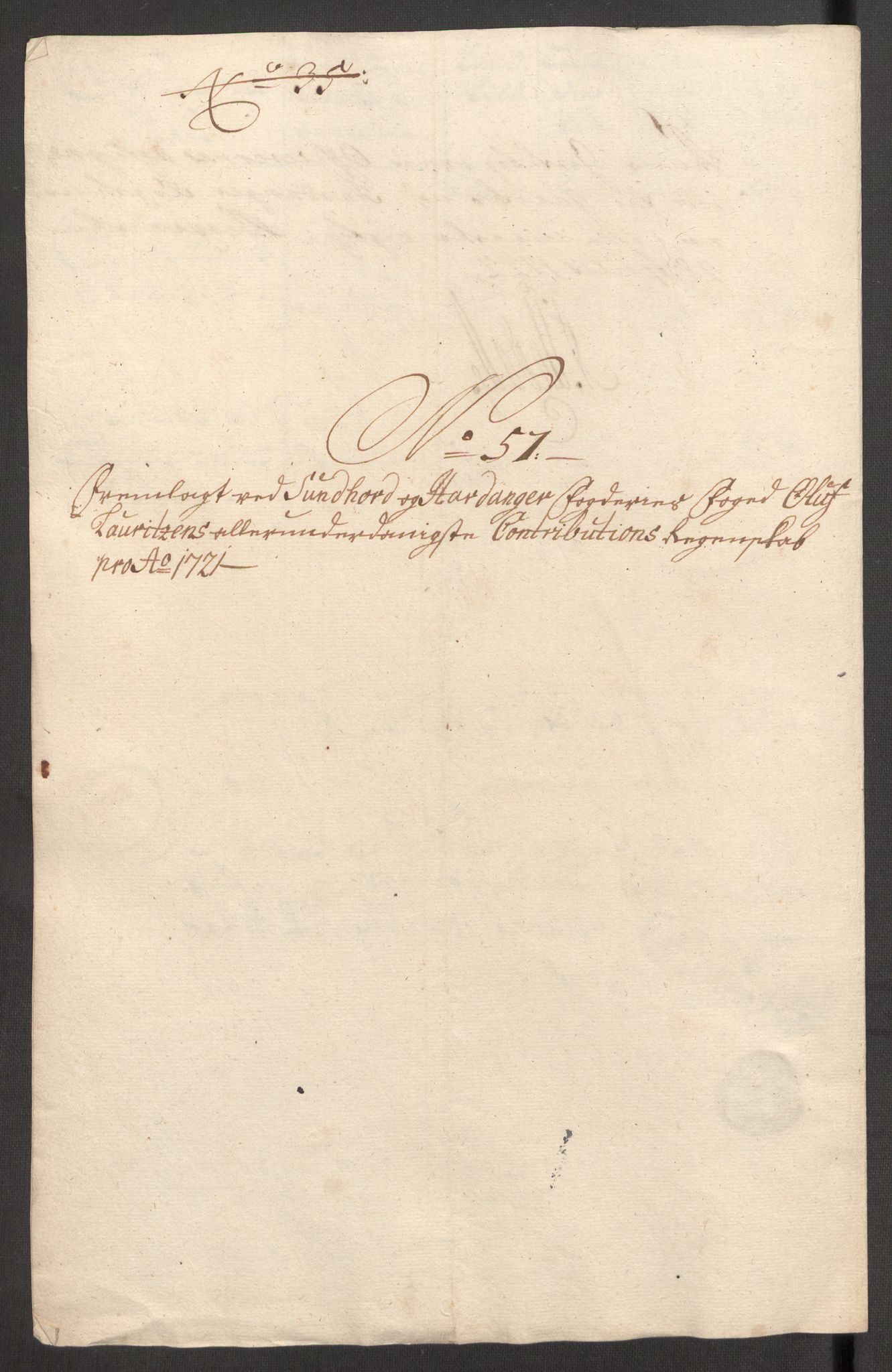 Rentekammeret inntil 1814, Reviderte regnskaper, Fogderegnskap, AV/RA-EA-4092/R48/L3000: Fogderegnskap Sunnhordland og Hardanger, 1721, p. 331