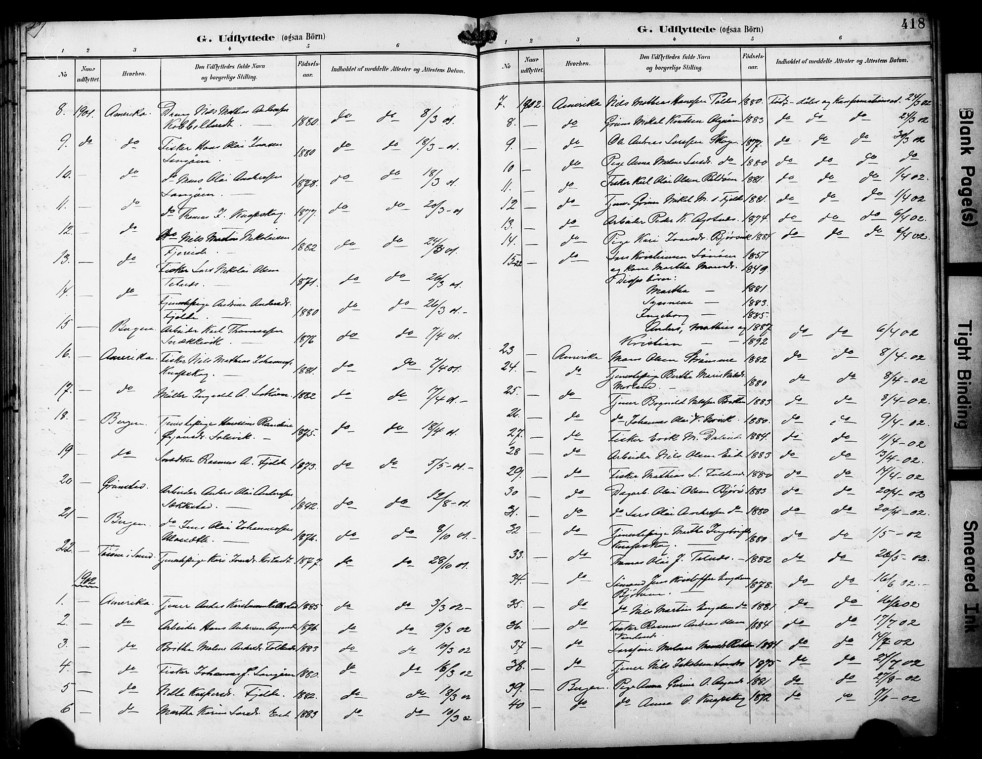 Fjell sokneprestembete, AV/SAB-A-75301/H/Hab: Parish register (copy) no. A 5, 1899-1918, p. 418