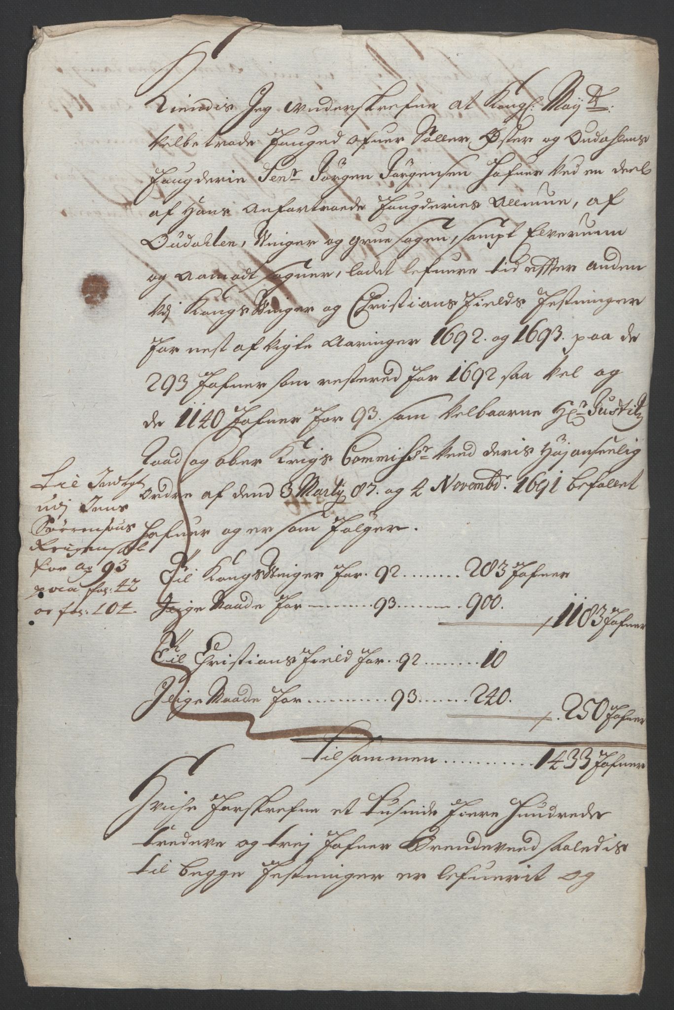 Rentekammeret inntil 1814, Reviderte regnskaper, Fogderegnskap, AV/RA-EA-4092/R13/L0831: Fogderegnskap Solør, Odal og Østerdal, 1693, p. 346