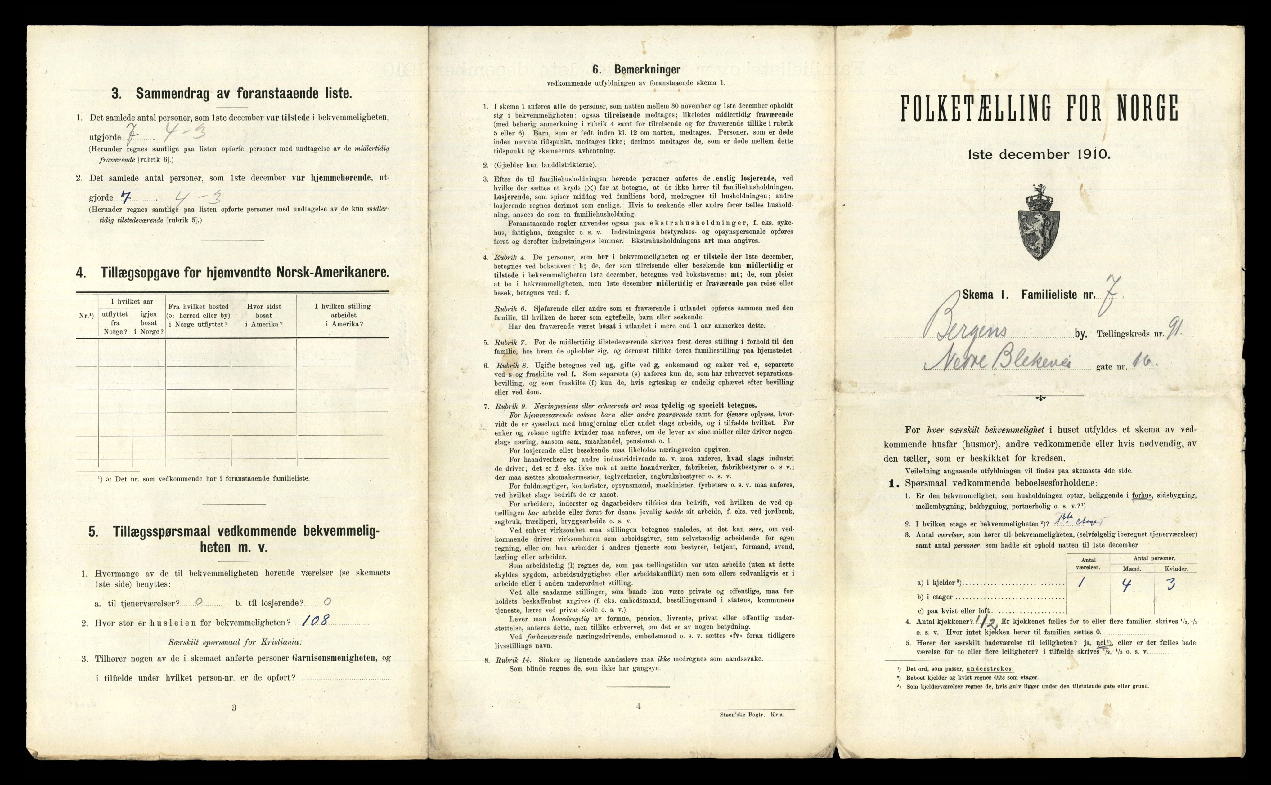 RA, 1910 census for Bergen, 1910, p. 32223