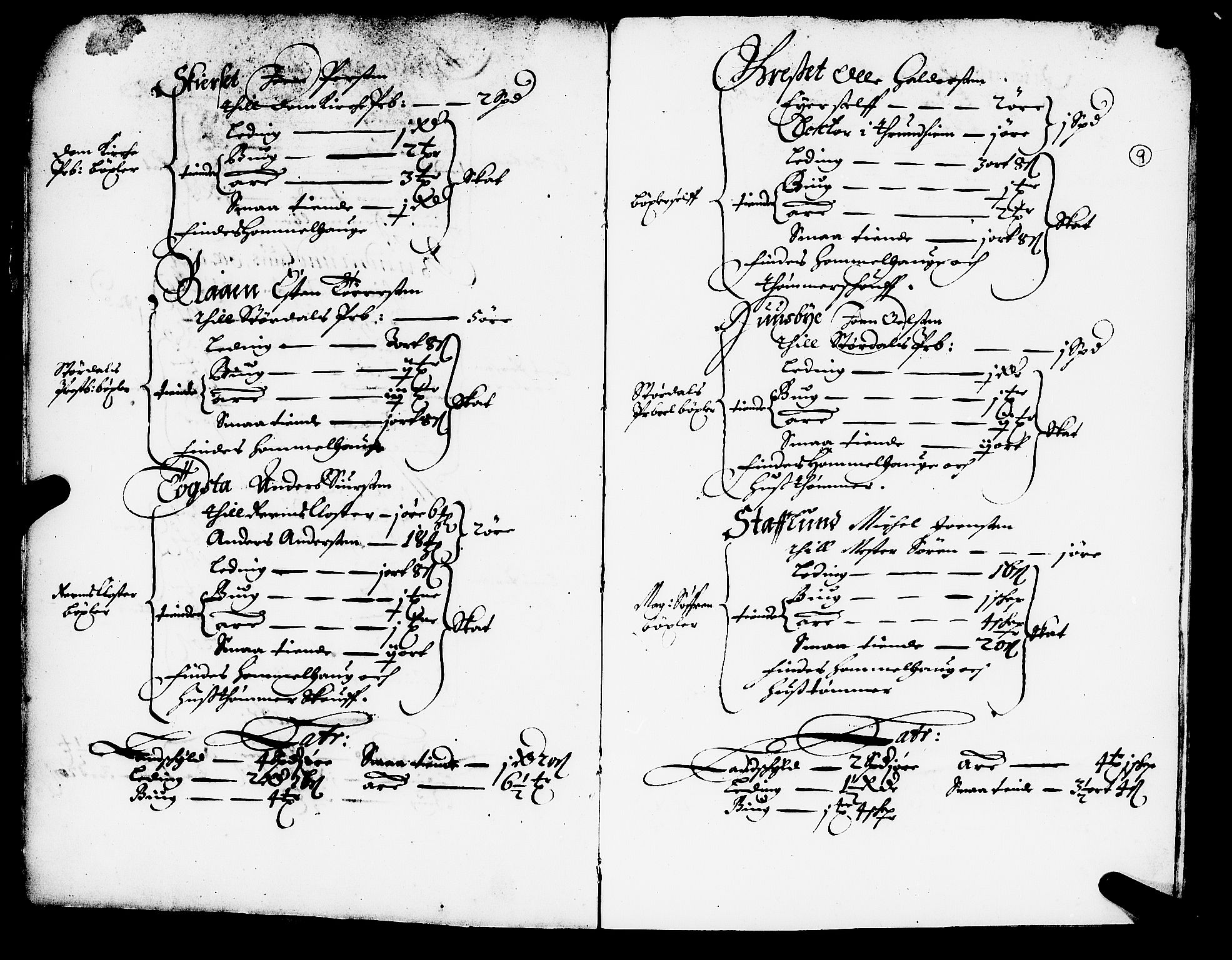 Rentekammeret inntil 1814, Realistisk ordnet avdeling, AV/RA-EA-4070/N/Nb/Nba/L0054: Stjørdal len, 1669, p. 8b-9a