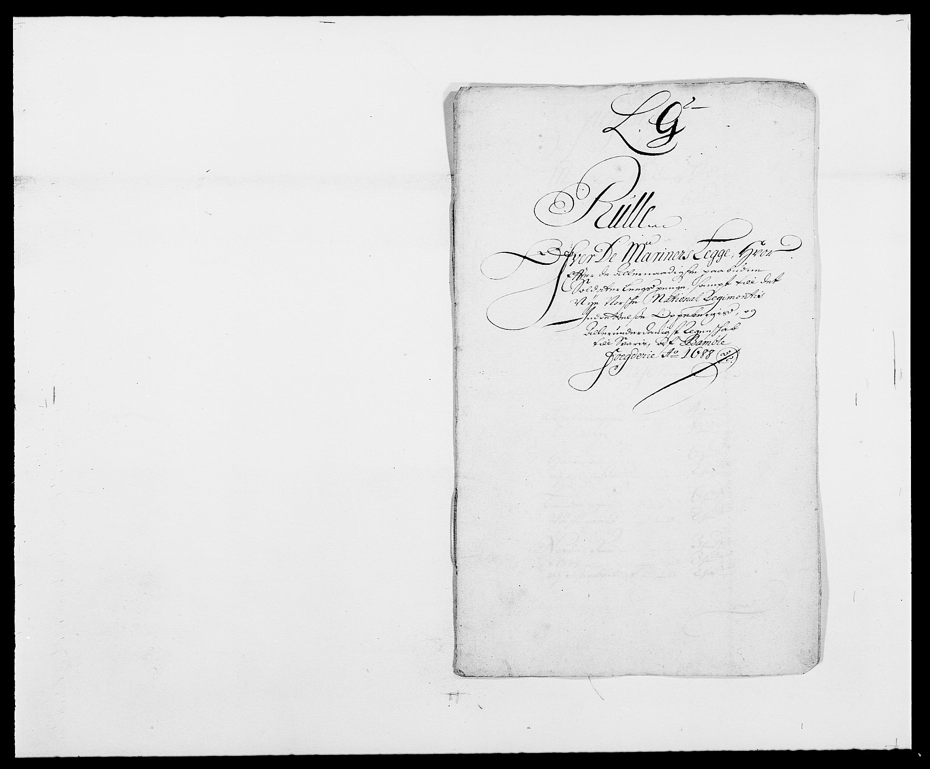 Rentekammeret inntil 1814, Reviderte regnskaper, Fogderegnskap, RA/EA-4092/R34/L2050: Fogderegnskap Bamble, 1688-1691, p. 125