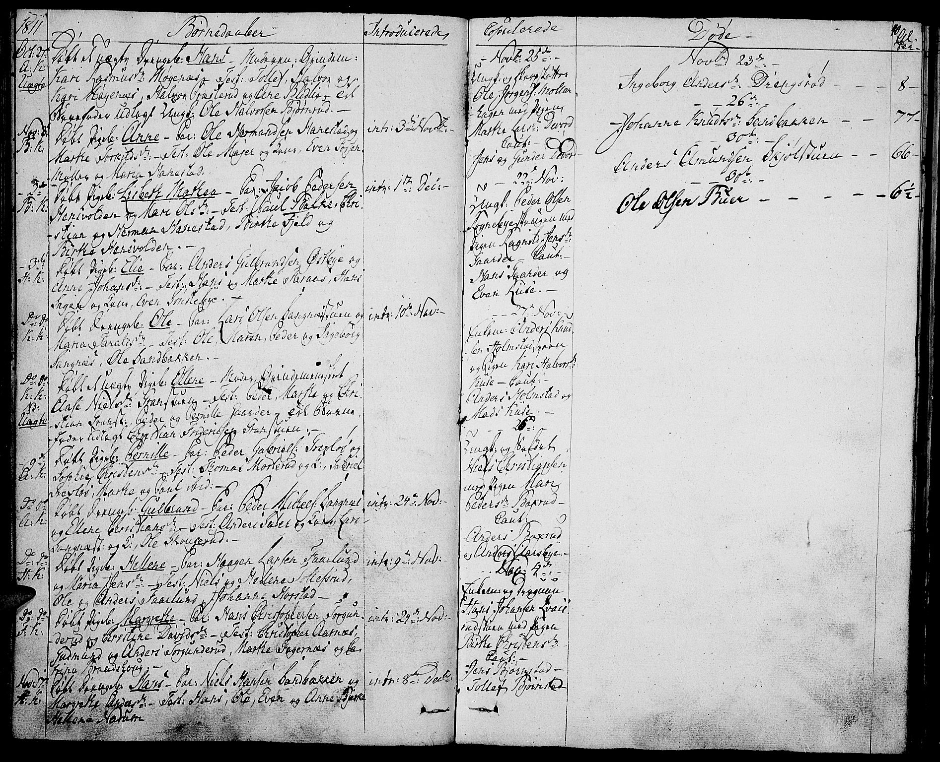 Toten prestekontor, SAH/PREST-102/H/Ha/Haa/L0008: Parish register (official) no. 8, 1809-1814, p. 40