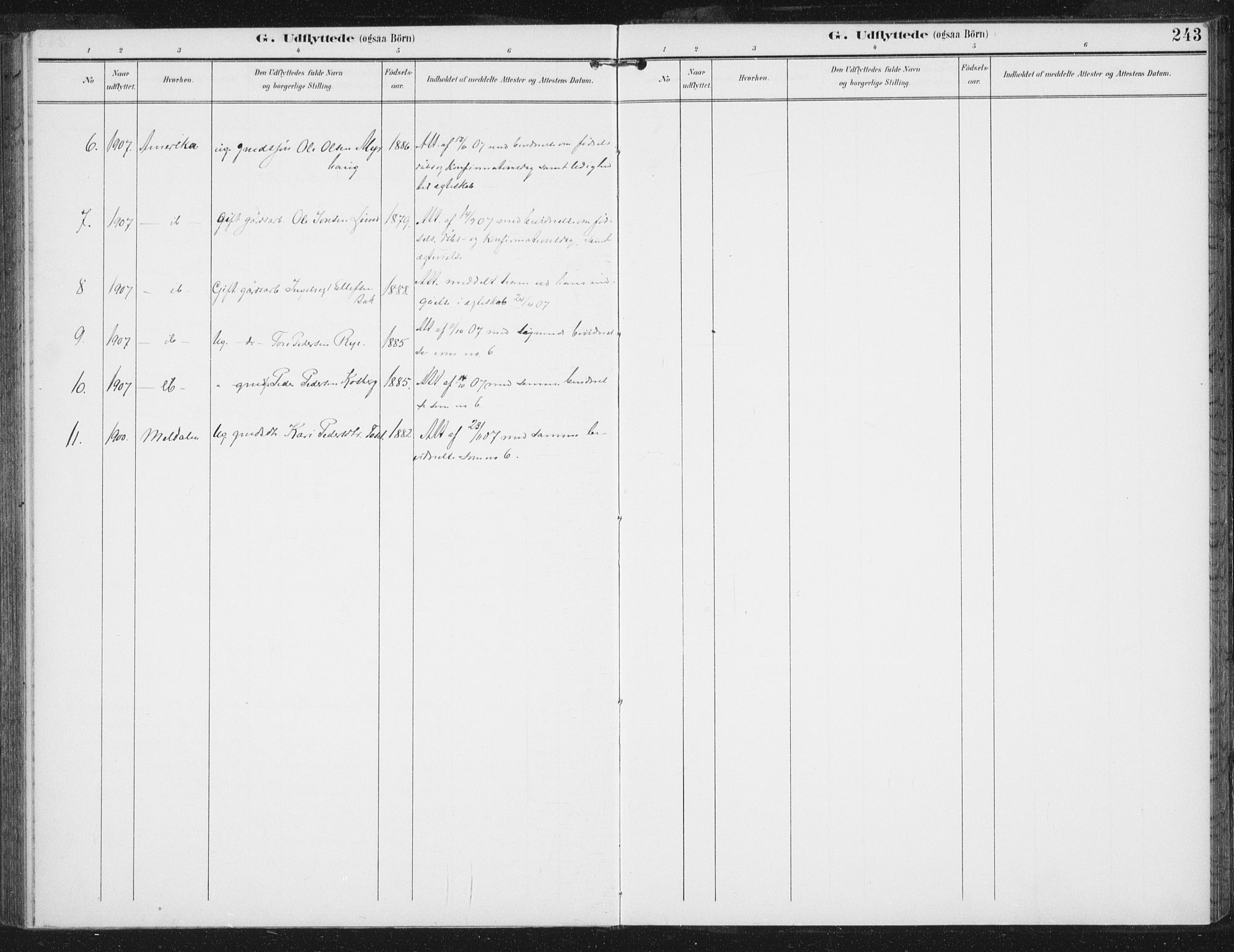 Ministerialprotokoller, klokkerbøker og fødselsregistre - Sør-Trøndelag, SAT/A-1456/674/L0872: Parish register (official) no. 674A04, 1897-1907, p. 243