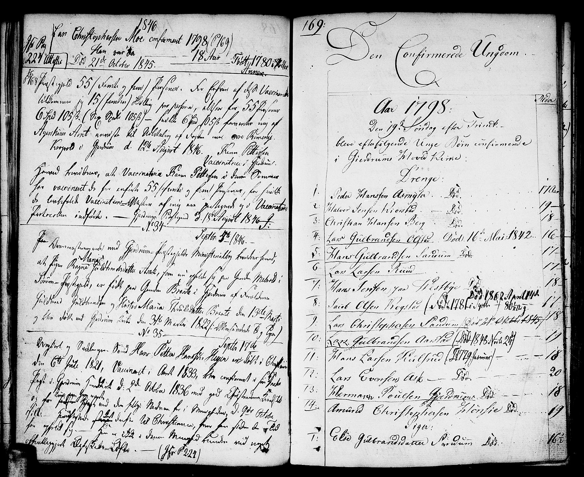 Gjerdrum prestekontor Kirkebøker, SAO/A-10412b/F/Fa/L0003: Parish register (official) no. I 3, 1798-1815, p. 169
