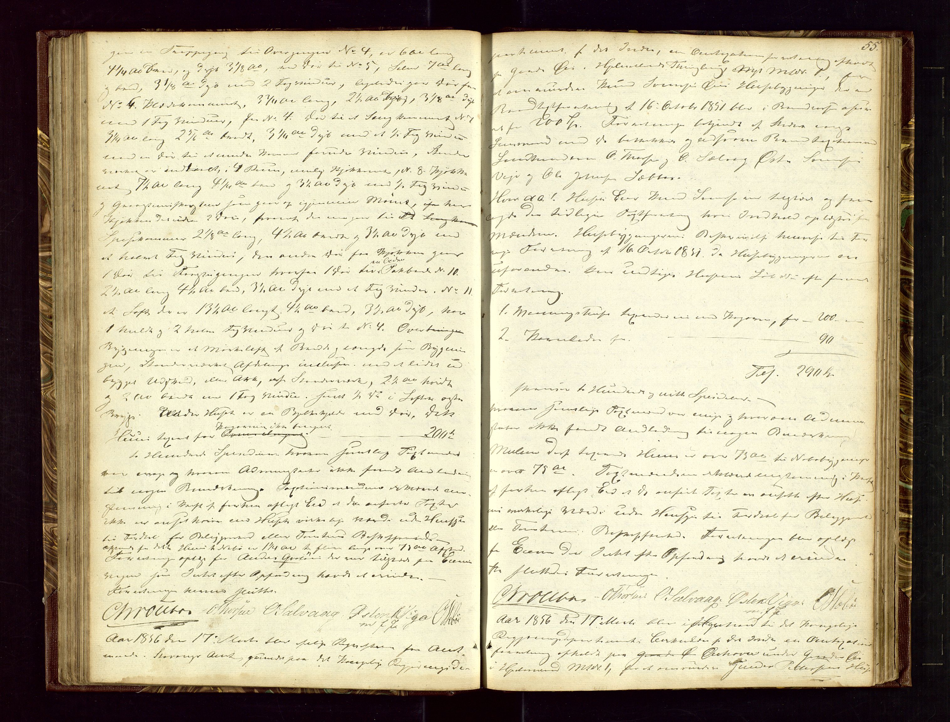 Hjelmeland lensmannskontor, AV/SAST-A-100439/Goa/L0001: Branntakstprotokoll, 1846-1872, p. 54b-55a