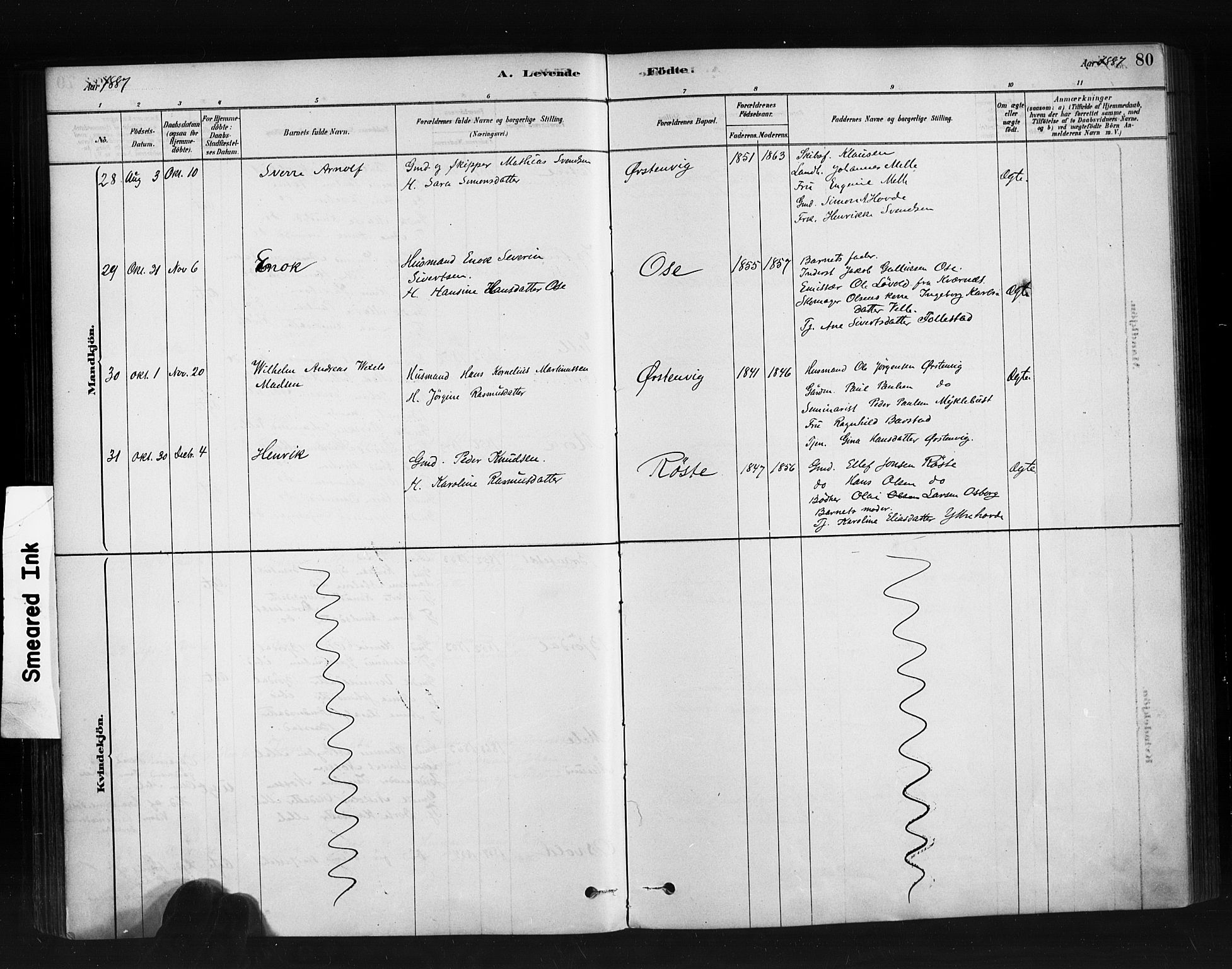 Ministerialprotokoller, klokkerbøker og fødselsregistre - Møre og Romsdal, AV/SAT-A-1454/513/L0176: Parish register (official) no. 513A03, 1877-1889, p. 80