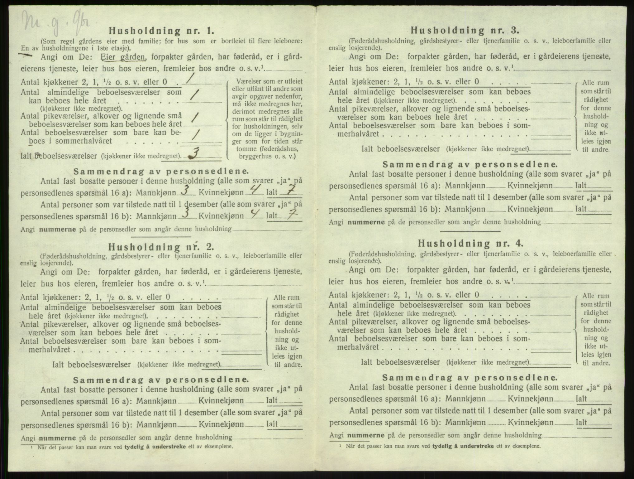 SAB, 1920 census for Vik, 1920, p. 1083