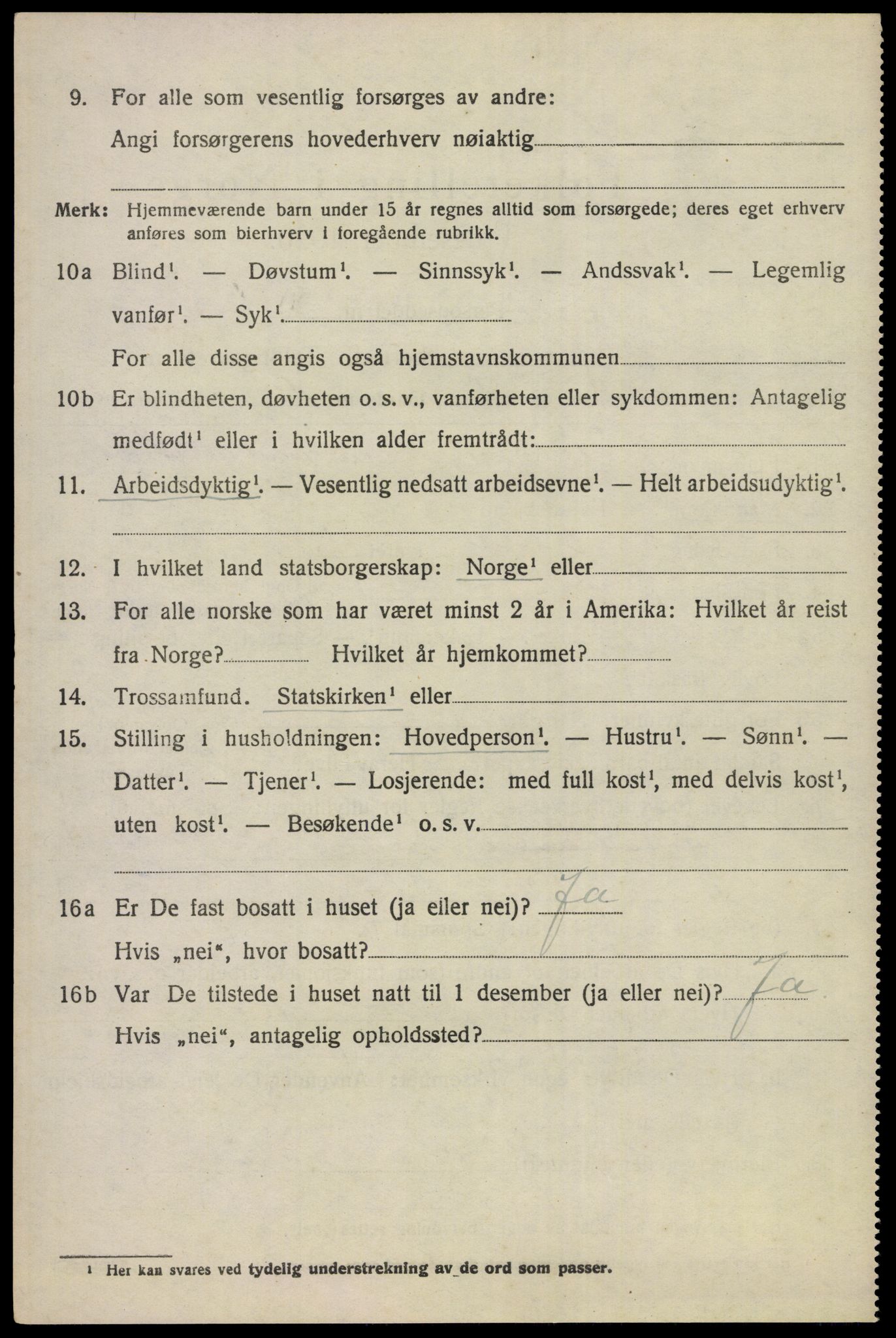 SAKO, 1920 census for Ådal, 1920, p. 2997