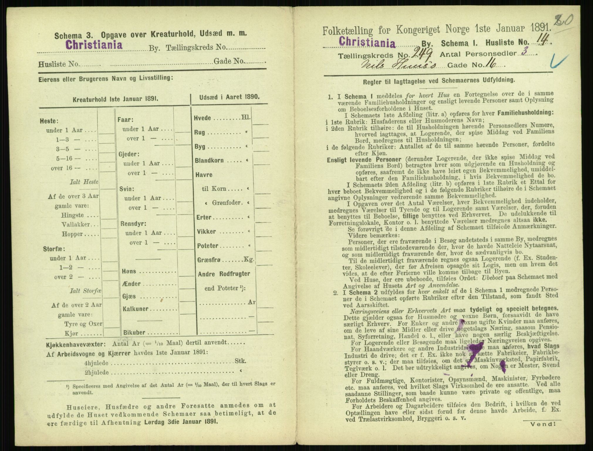 RA, 1891 census for 0301 Kristiania, 1891, p. 152301