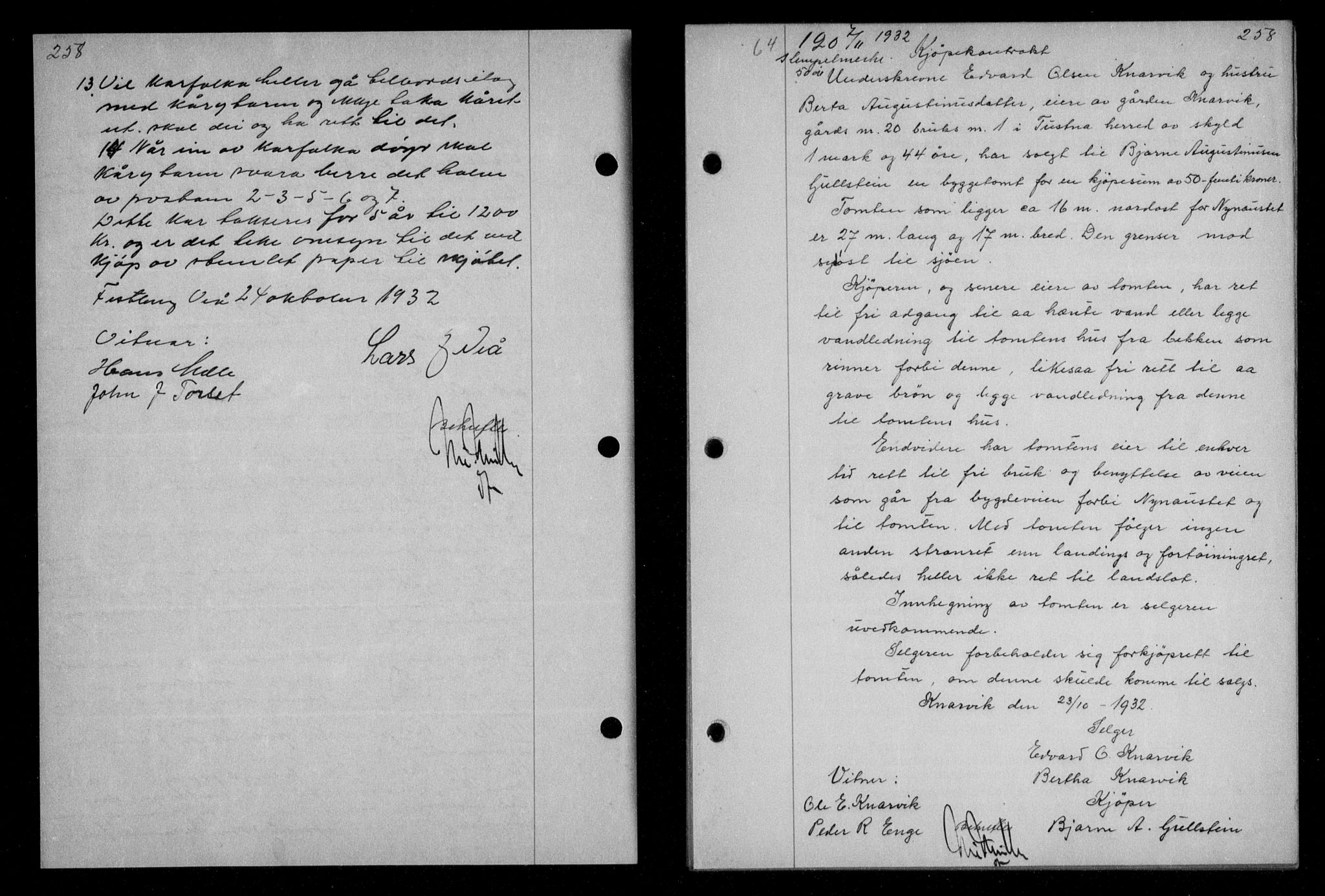 Nordmøre sorenskriveri, AV/SAT-A-4132/1/2/2Ca/L0076: Mortgage book no. 66, 1932-1933, Deed date: 07.11.1932