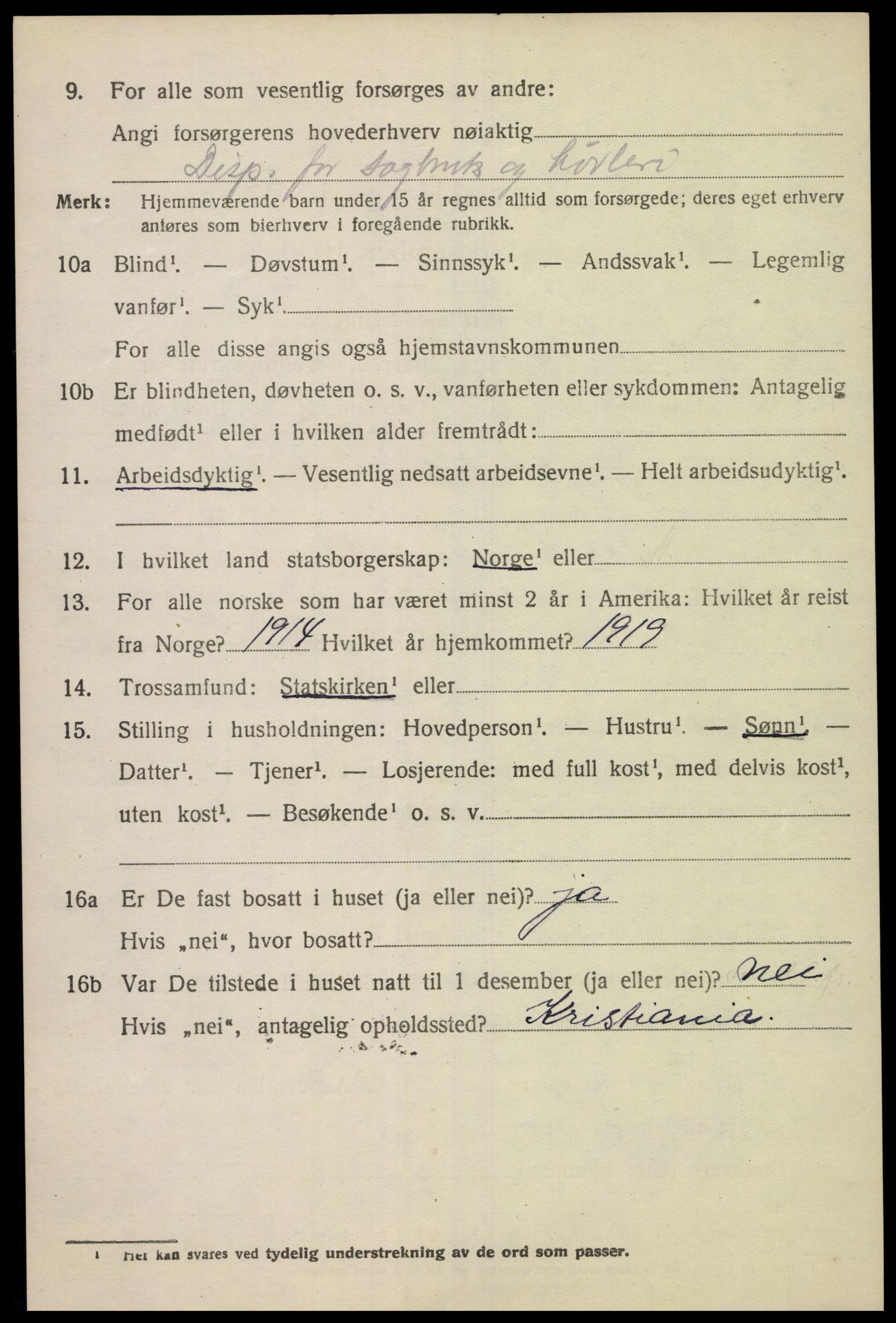 SAK, 1920 census for Sør-Audnedal, 1920, p. 6932