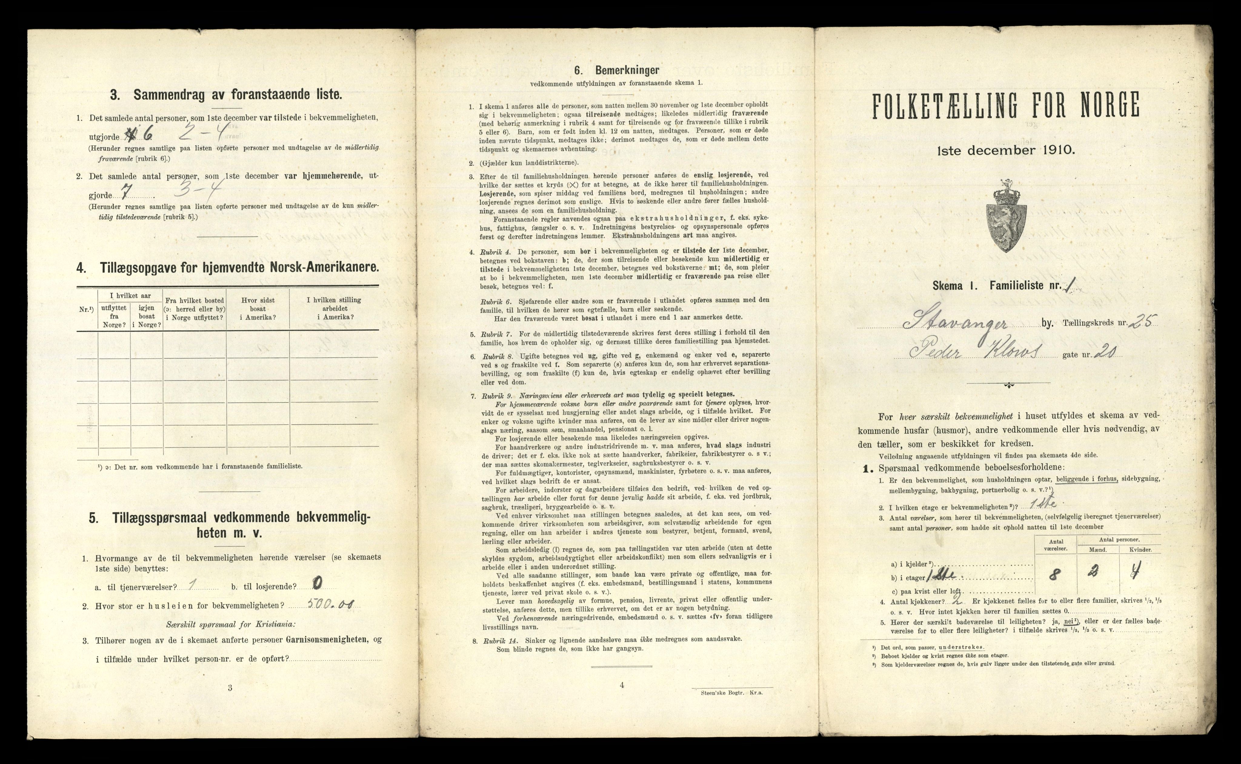 RA, 1910 census for Stavanger, 1910, p. 16034