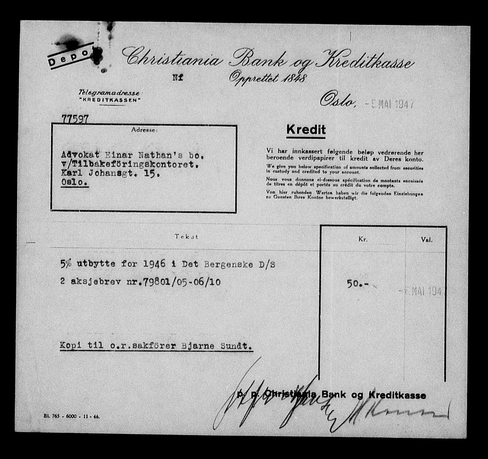 Justisdepartementet, Tilbakeføringskontoret for inndratte formuer, AV/RA-S-1564/H/Hc/Hcc/L0967: --, 1945-1947, p. 136